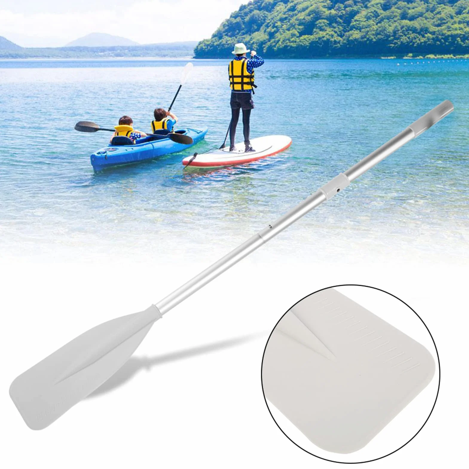 Remos de Kayak ABS Aleación de Aluminio para Canoa Rafting Barco Remos 2 Uds Niños y Adultos