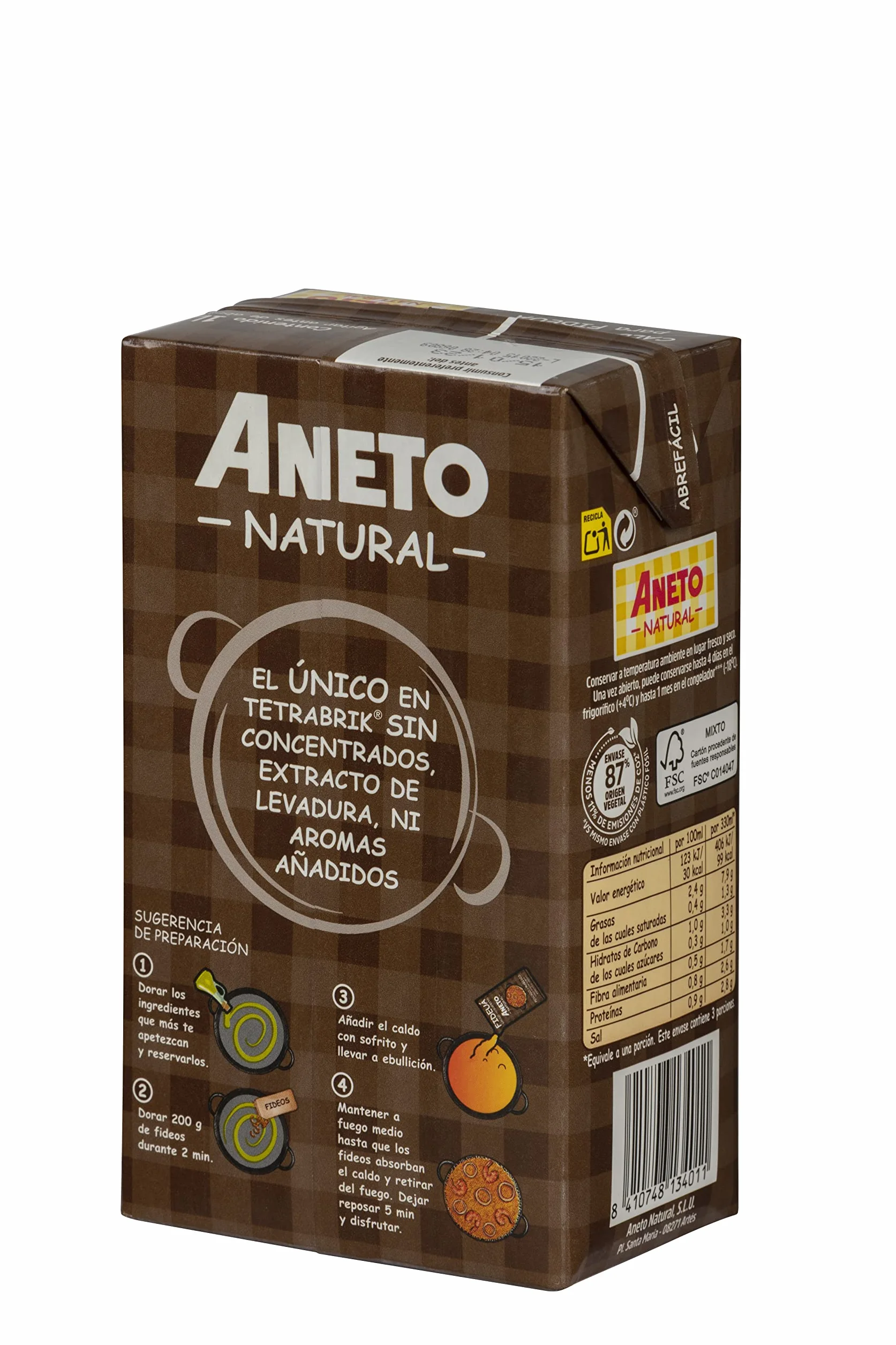 Aneto Caldo para Fideuá de Pescado y Marisco 6x1L