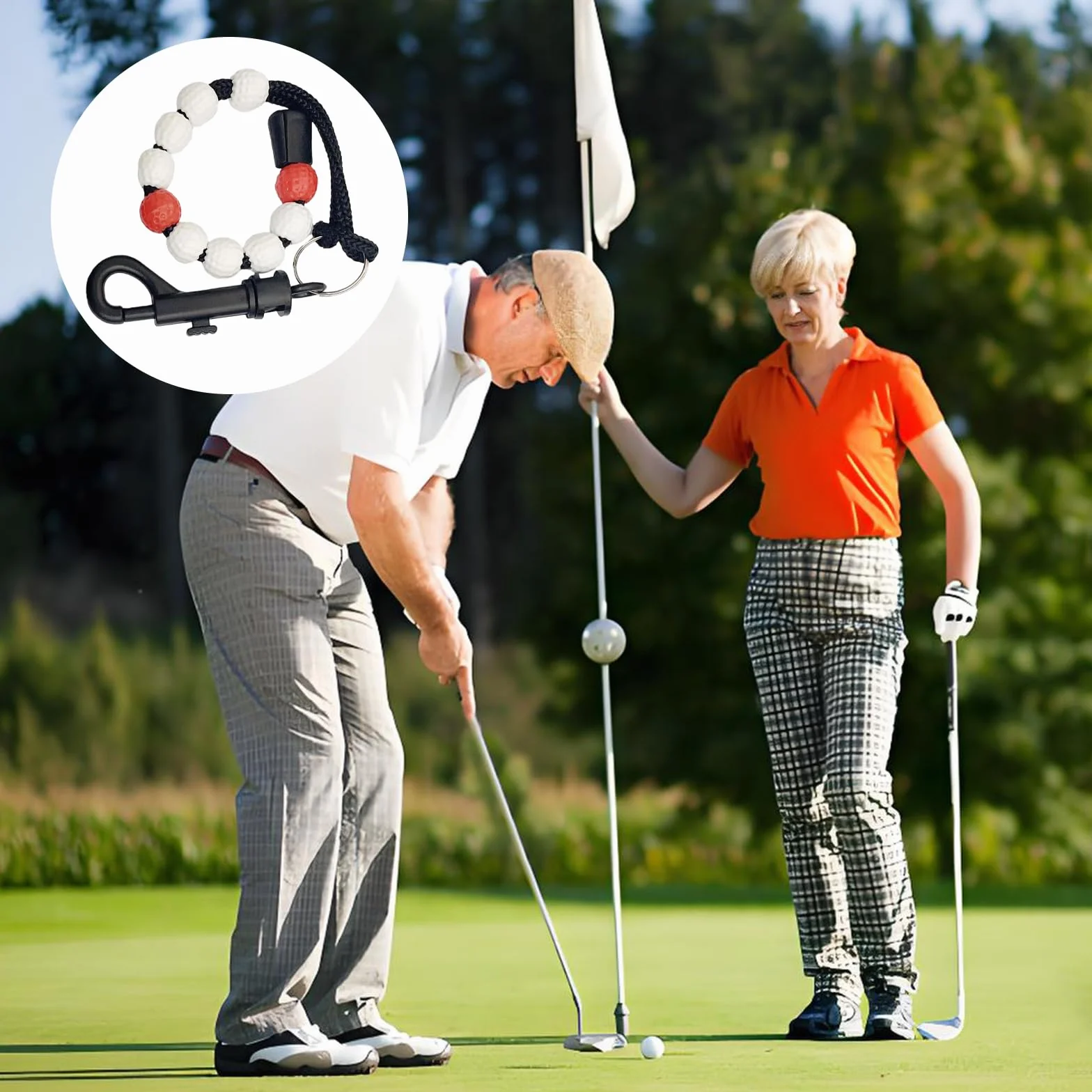 Contador de Golpes de Golf 2 Unidades con Clip para Deporte al Aire Libre