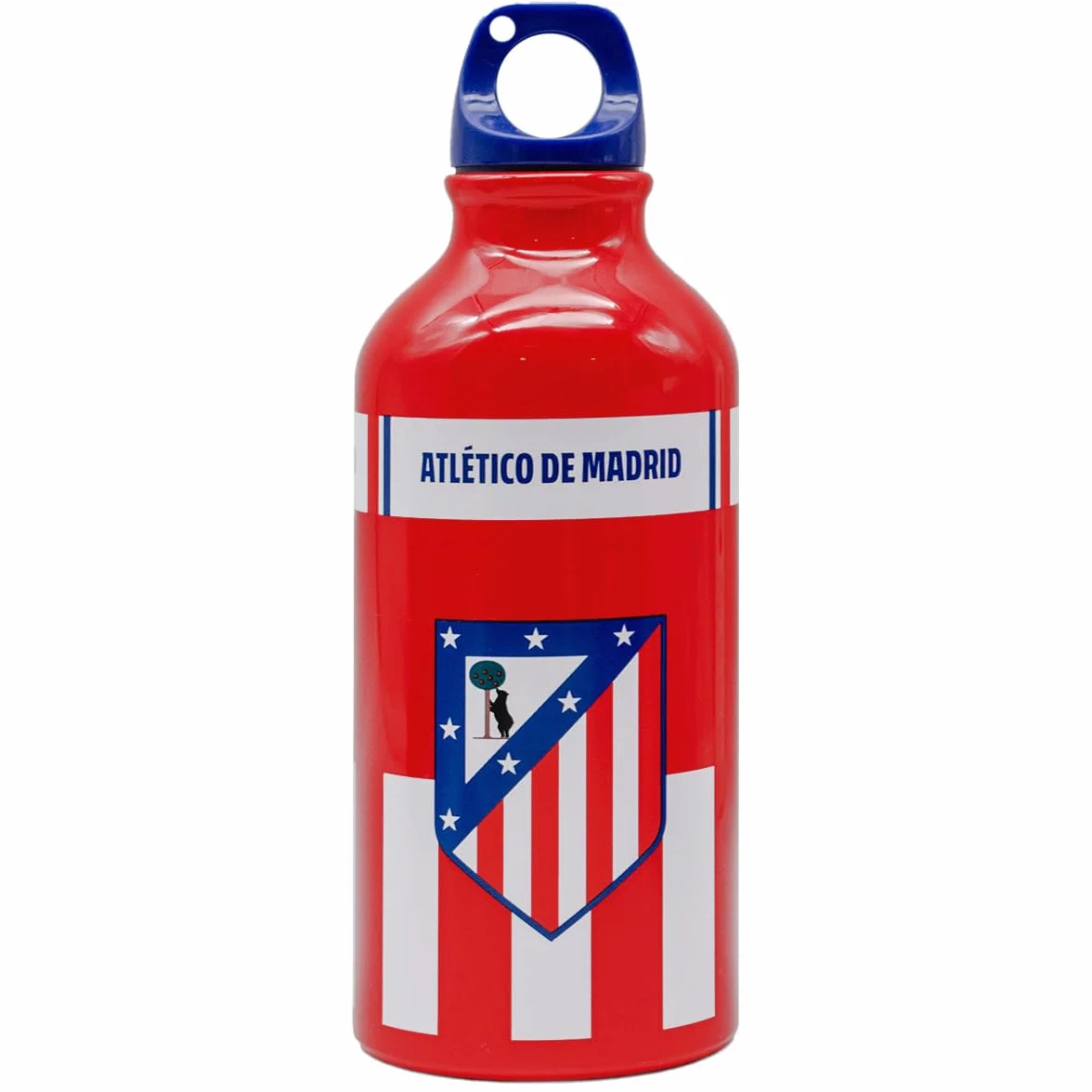 Botella de Aluminio Atlético de Madrid 400ml Cantimplora Reutilizable con Tapón Seguro Oficial