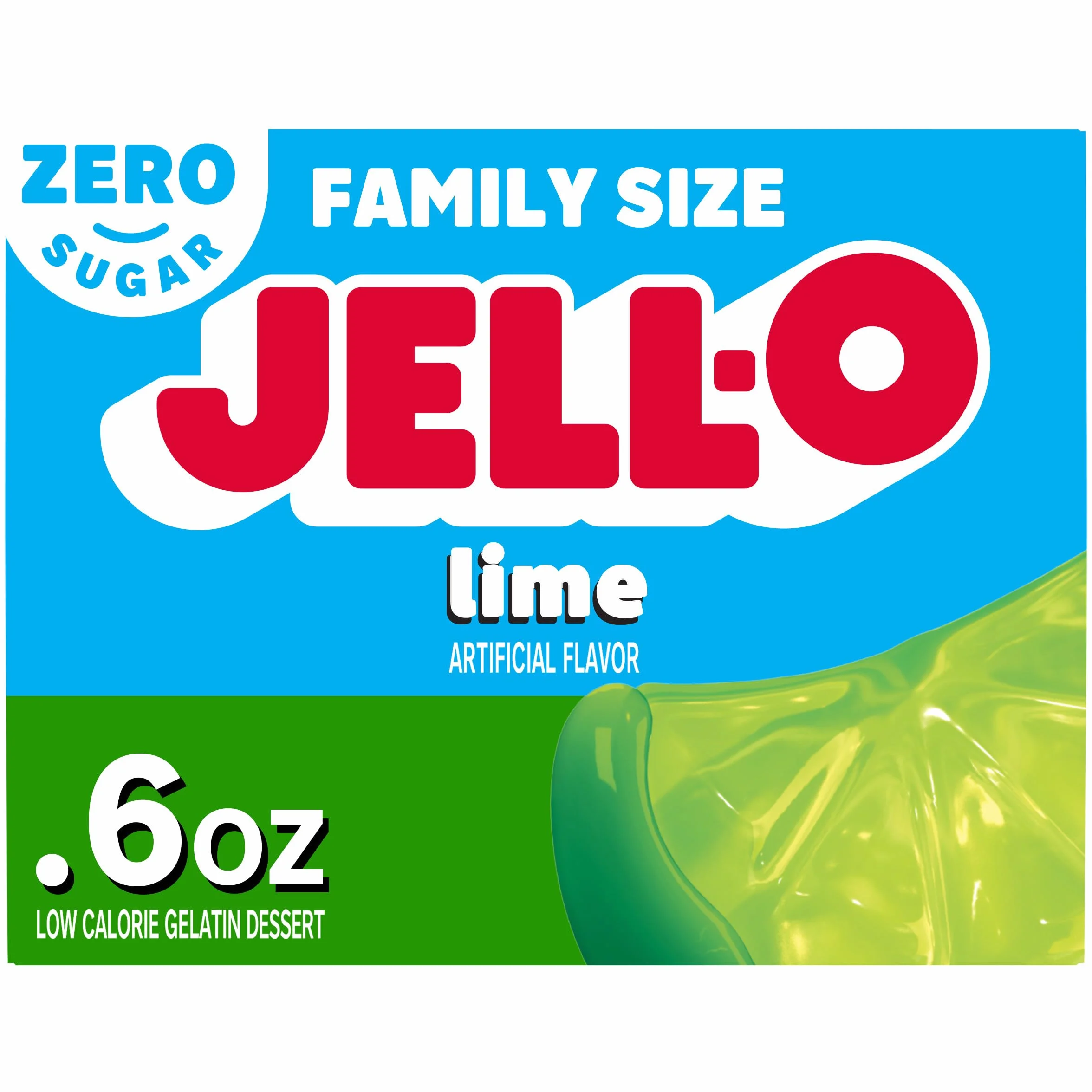 Jell-o Jalea americana de gelatina con sabor a lima sin azúcar más grande de 17 g