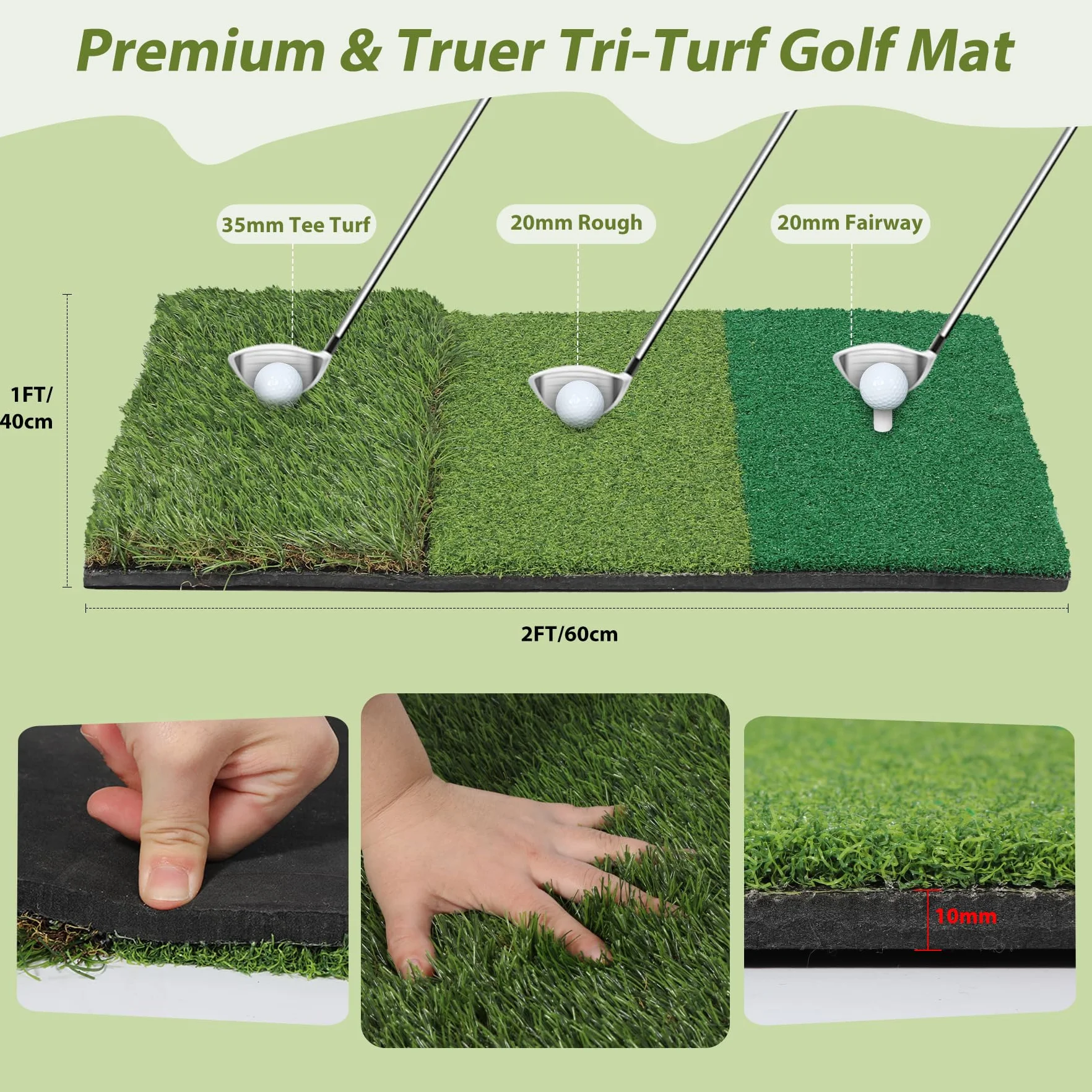 Golf Practice Net with Hitting Mat for Indoor Outdoor Backyard Driving Chipping
