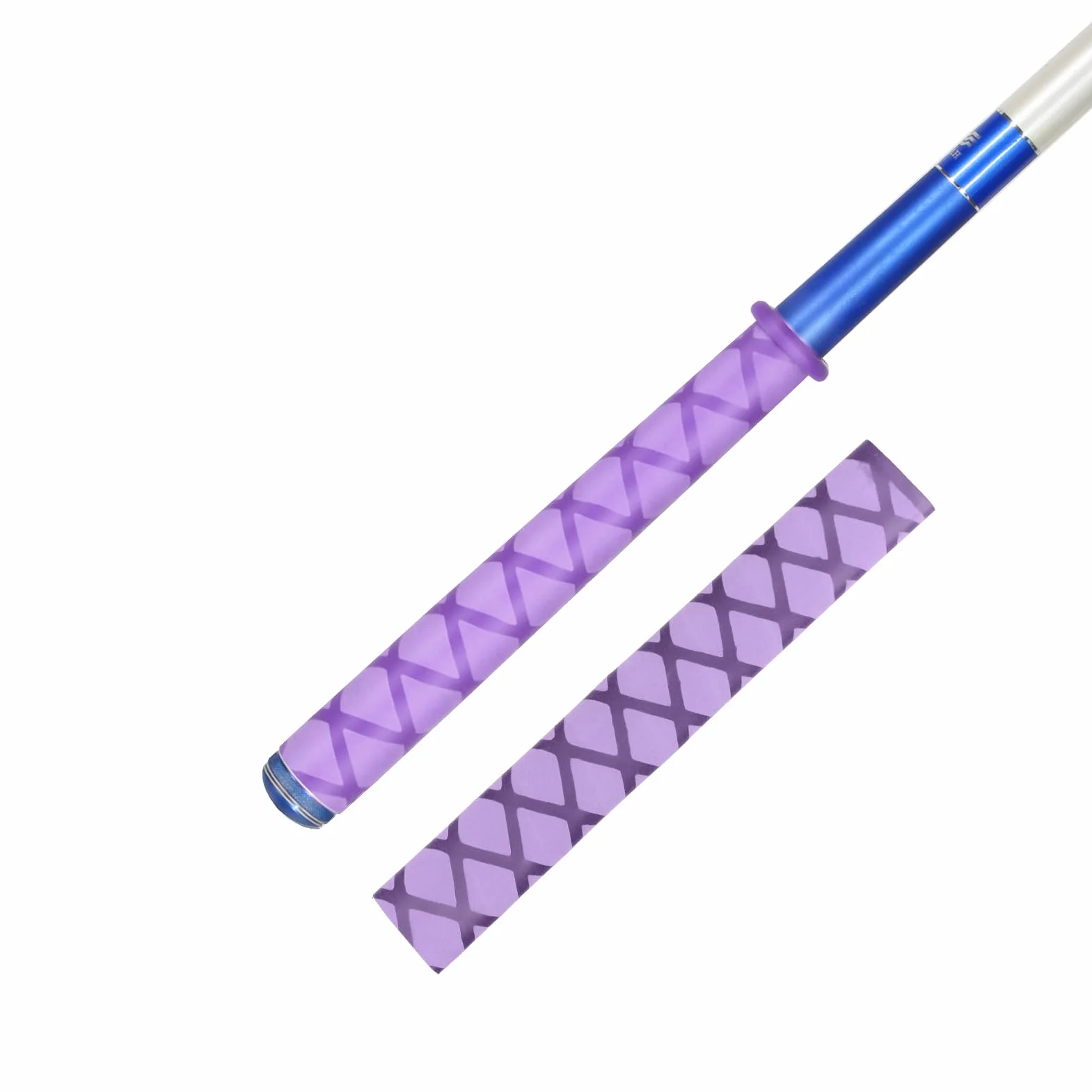 Manga de caña de pescar termorretráctil antideslizante aislada 39 pulgadas 25/32 pulgadas morado
