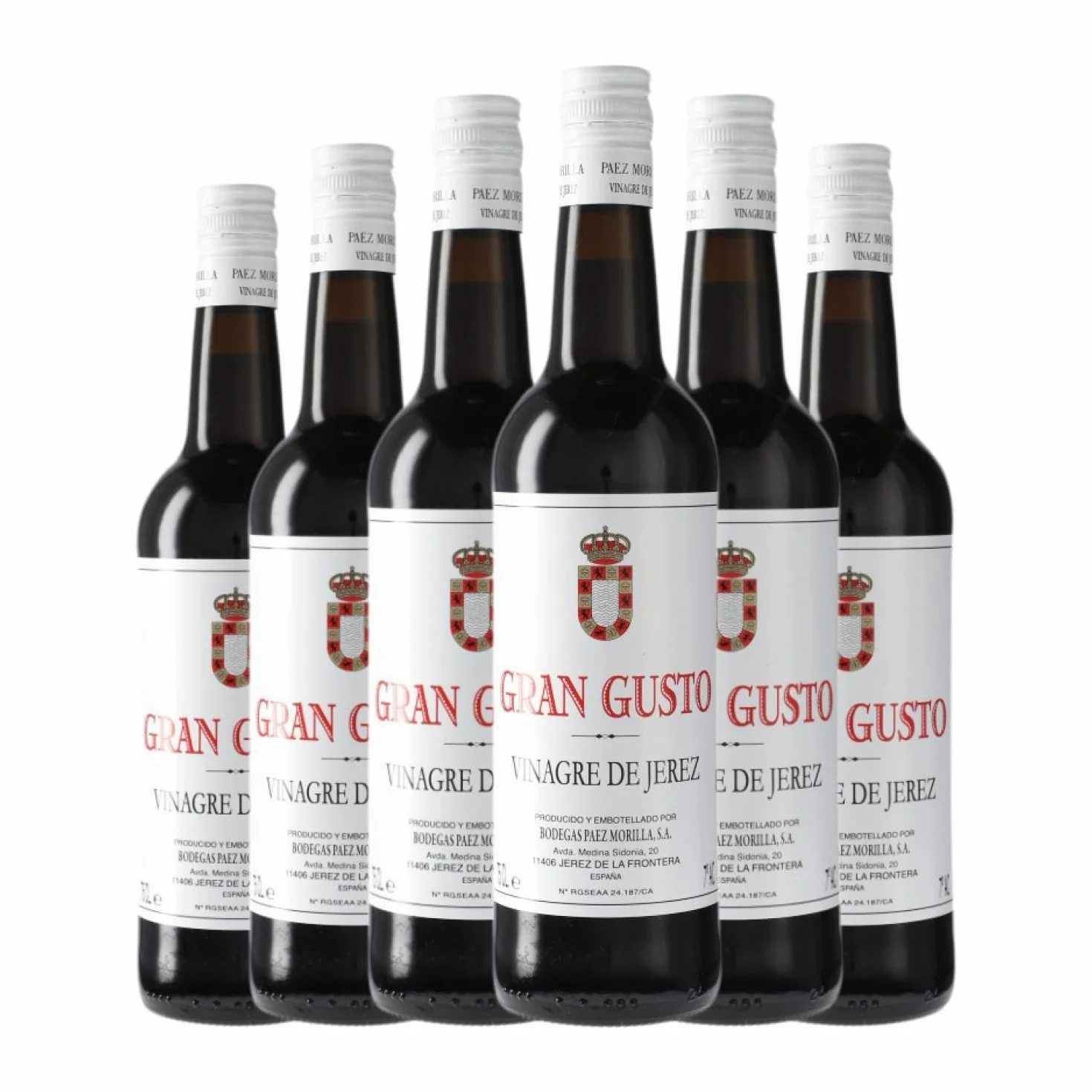 Vinagre Gran Gusto Jerez 75 cl (Caja de 6 Botellas de 75 cl)