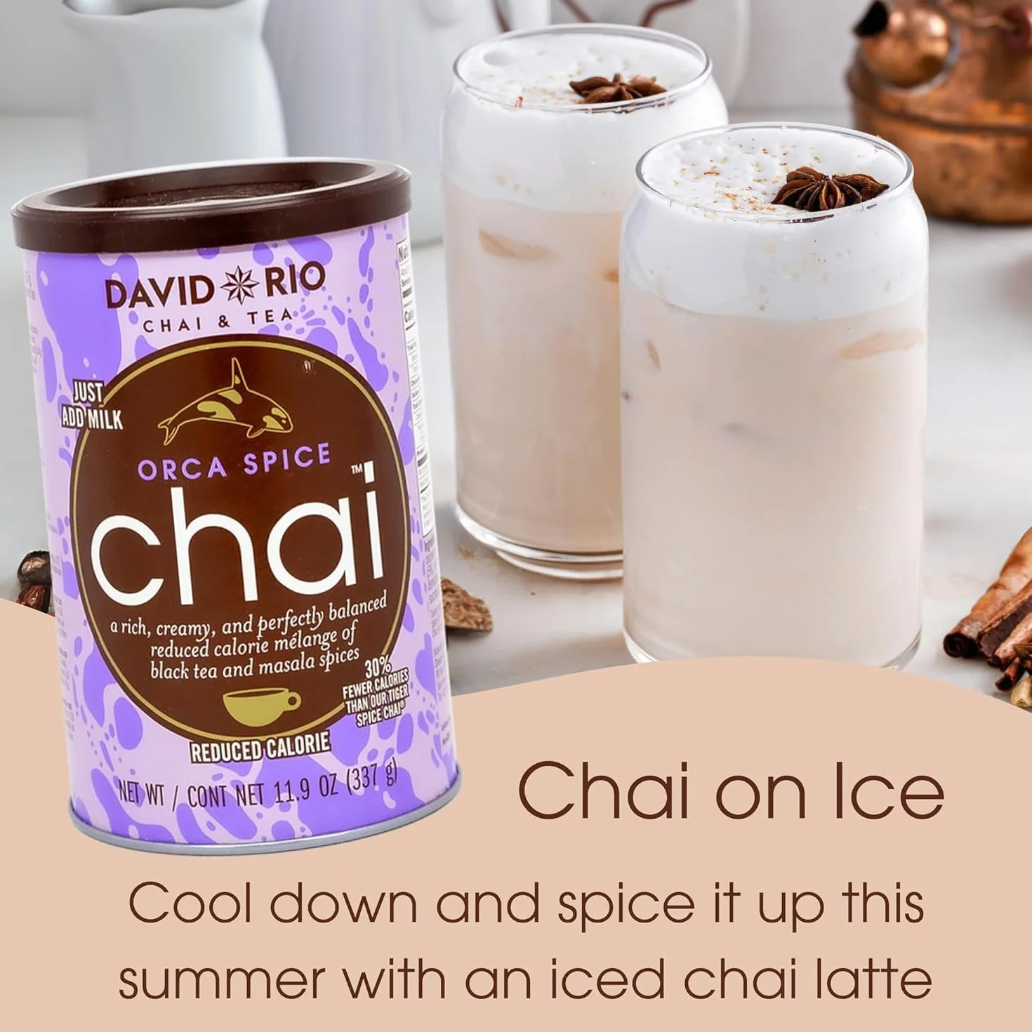 David Rio Orca Spice Chai 1.35 kg Té Granulado Chai Sin Gluten