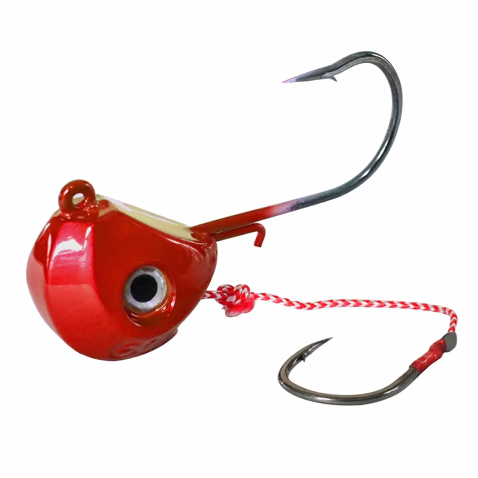 Anzuelos de Pesca con Cabeza de Metal 40g 60g 80g 100g Un Solo Gancho Accesorios Barco Pesca Mar Rojo 80g