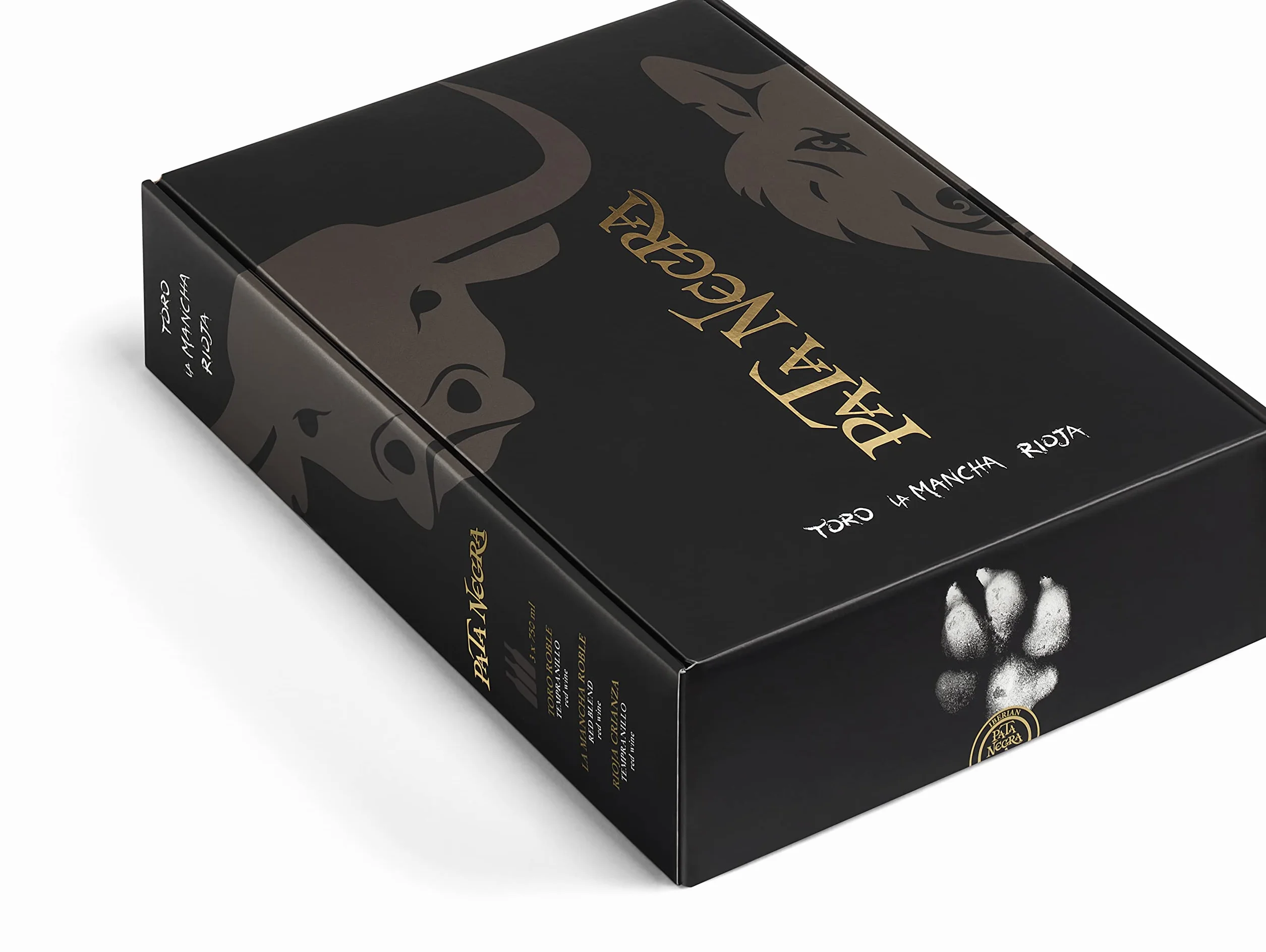 Pata Negra Estuche Fauna Ibérica Vino Rioja Crianza Toro Roble Mancha Roble 3 Botellas x 750 ml