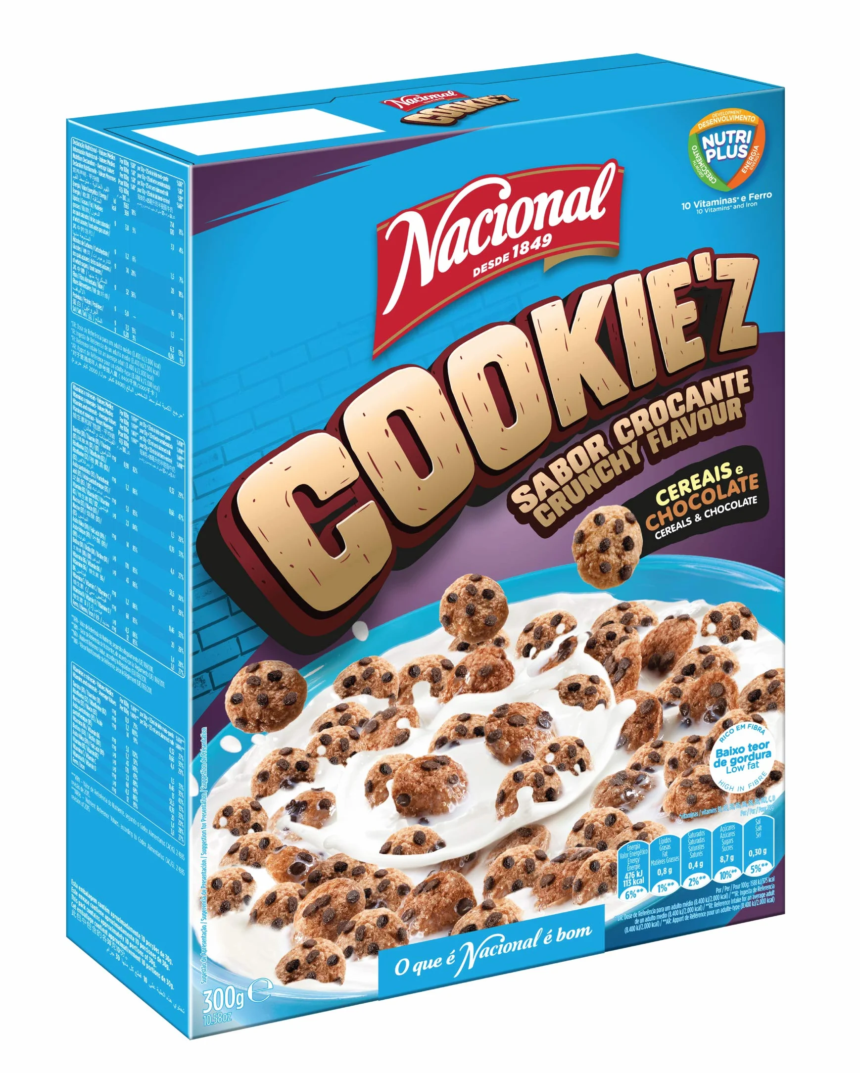 Nacional Desde 1849 Cookies Z, Chocolate, 300 Gramos