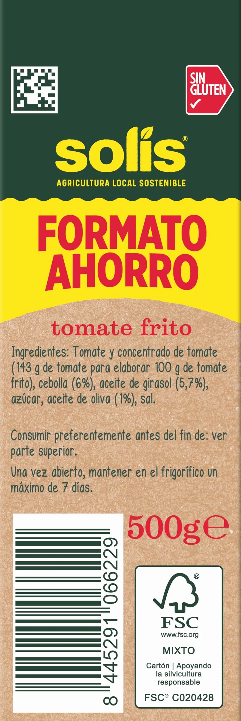Solis Salsa de tomate COMBI CASERO 12 x 500 g