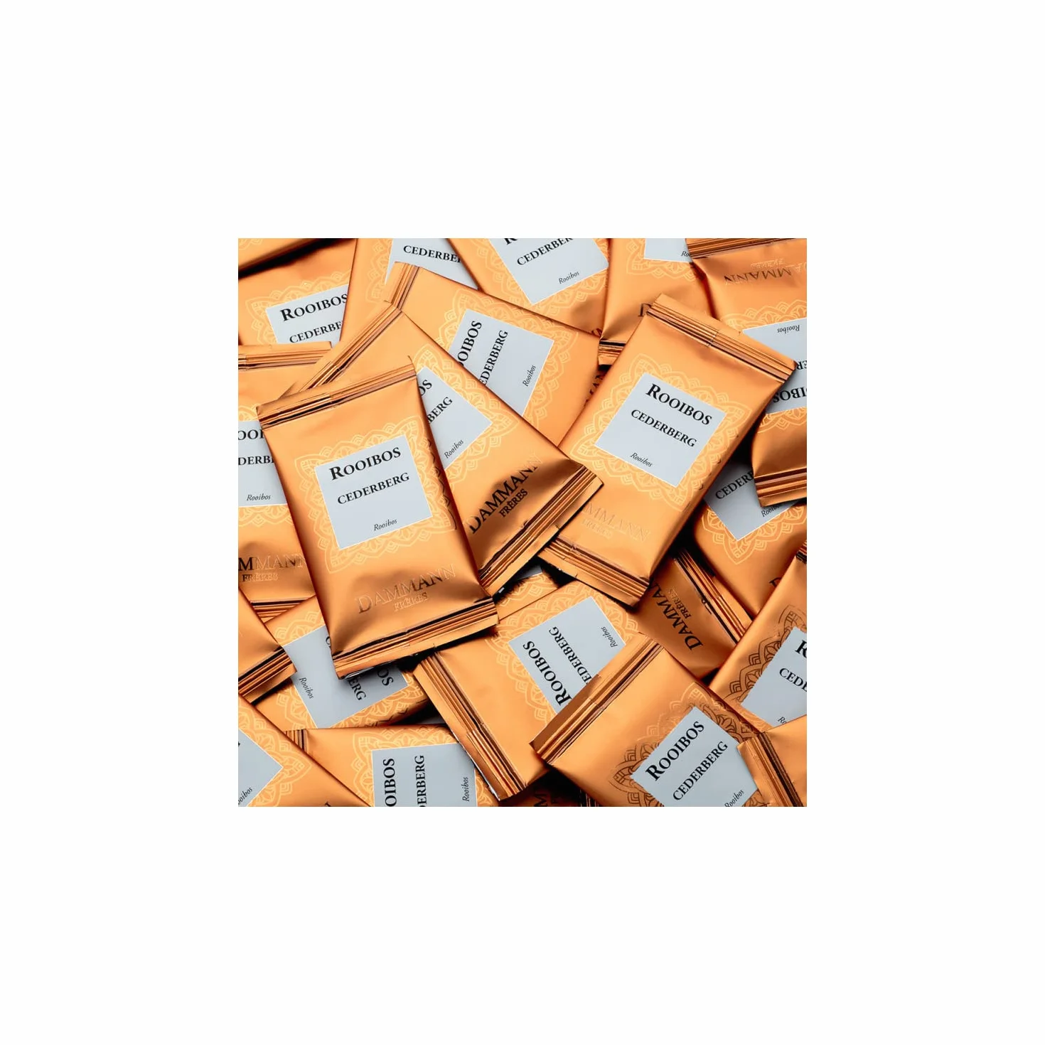 Dammann Frères® | Rooibos Natural de Sudáfrica Té Rojo - 24 Filtros Bolsas Individuales | Infusión Sin Cafeína