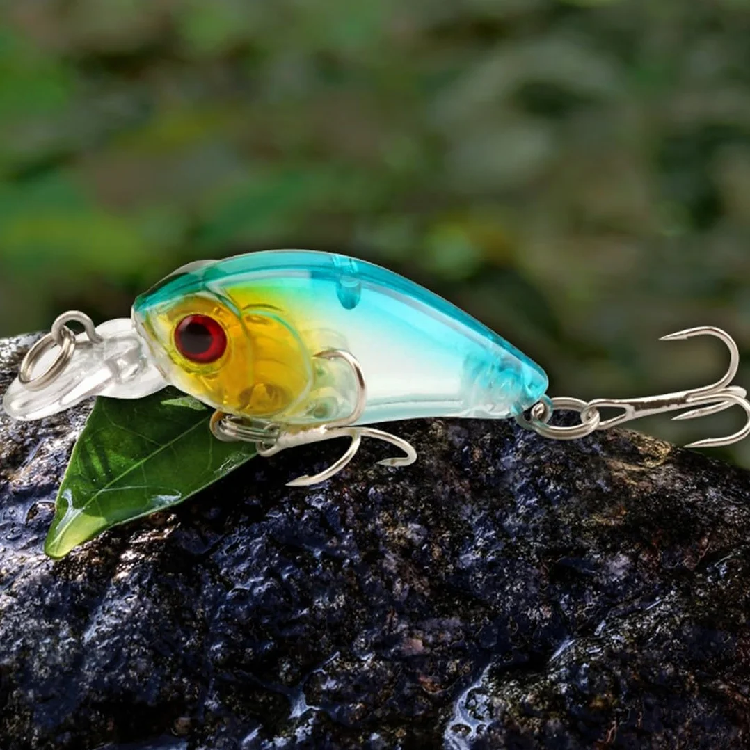 Juego de 8 Cebos Artificiales Flotantes 3D para Pesca Spinning en Agua Salada