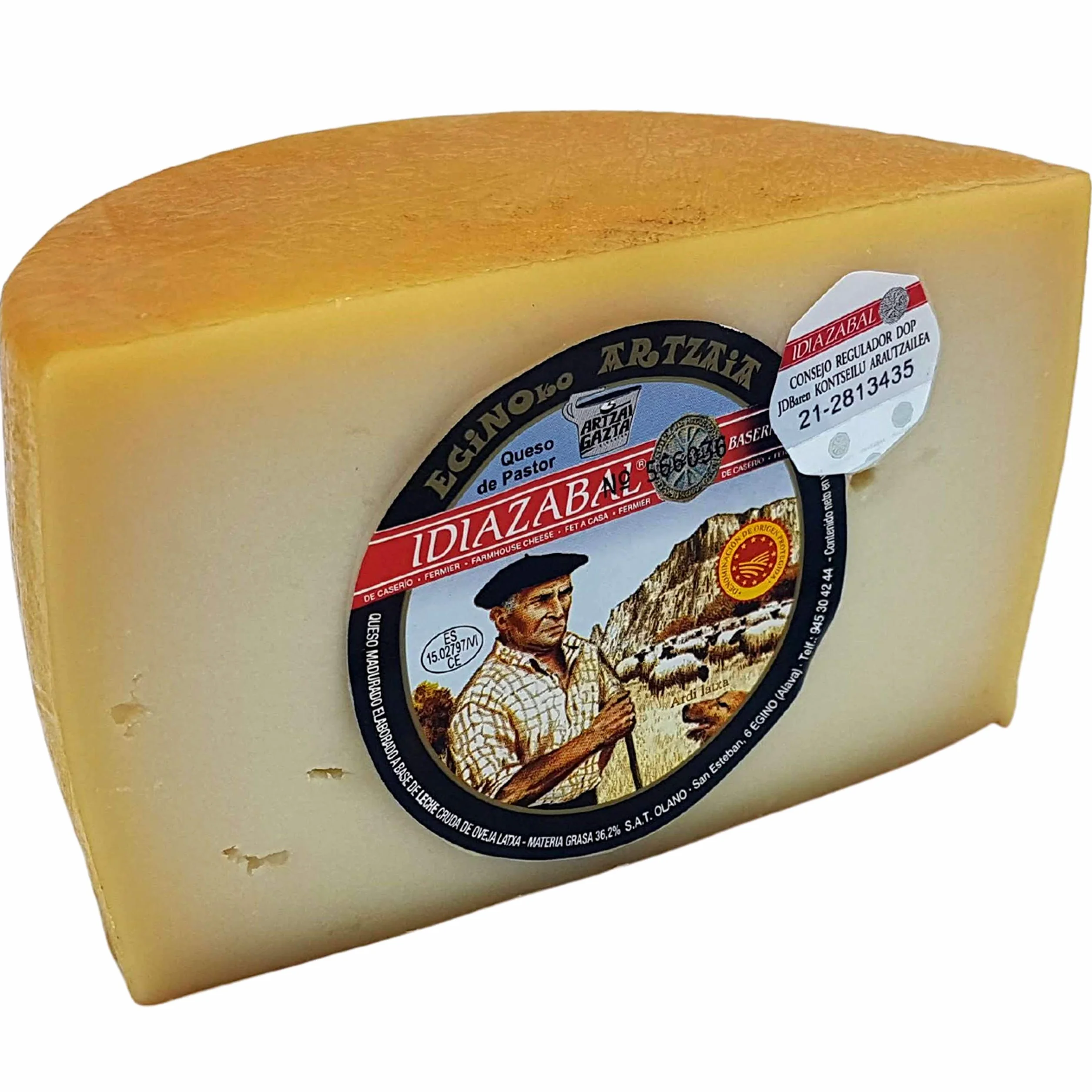 Queso Idiazabal Ahumado Medio 600 g Denominación de Origen Leche cruda Oveja Latxa