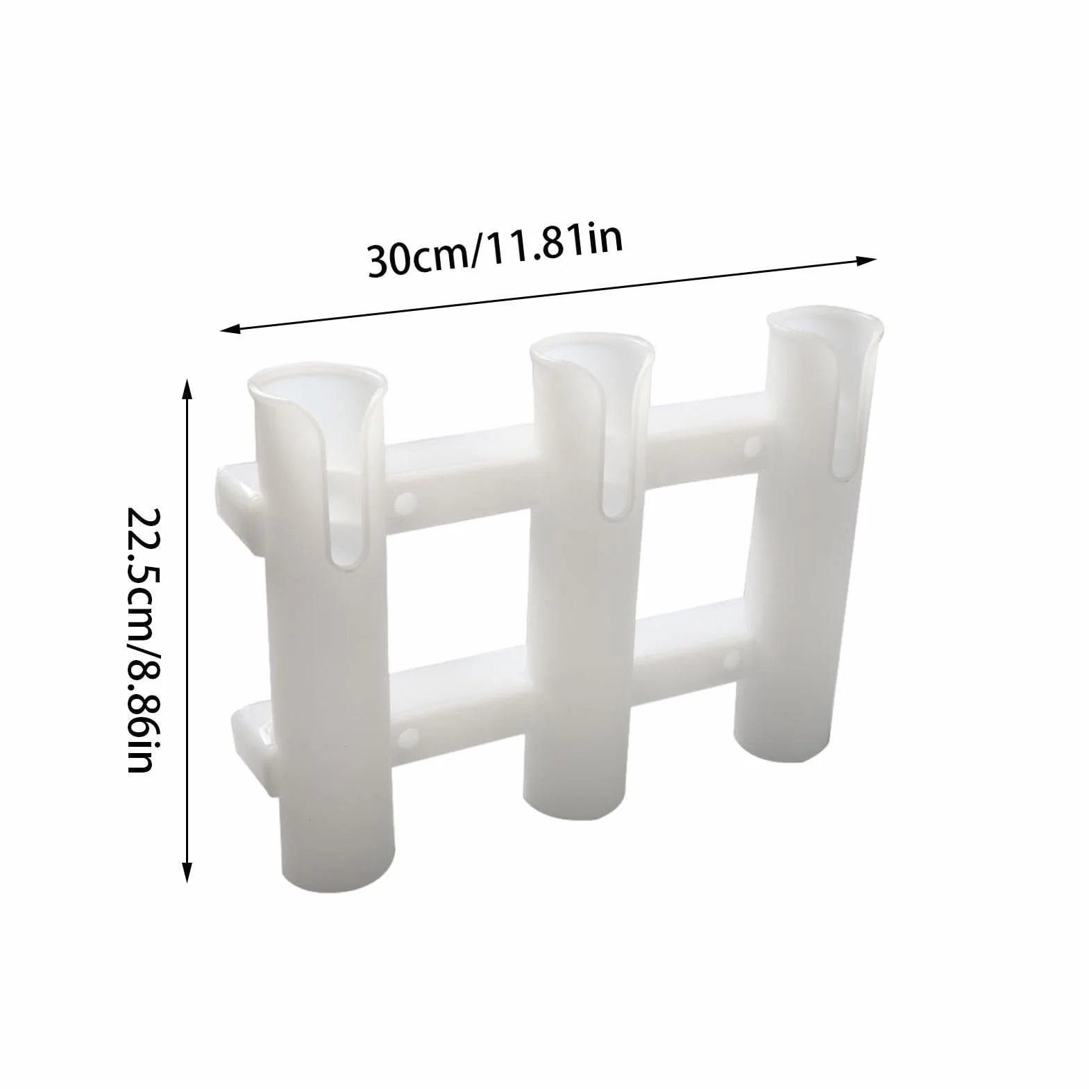 Soportes para cañas de pescar 3 tubos, tubo de almacenamiento con 4 tornillos de montaje
