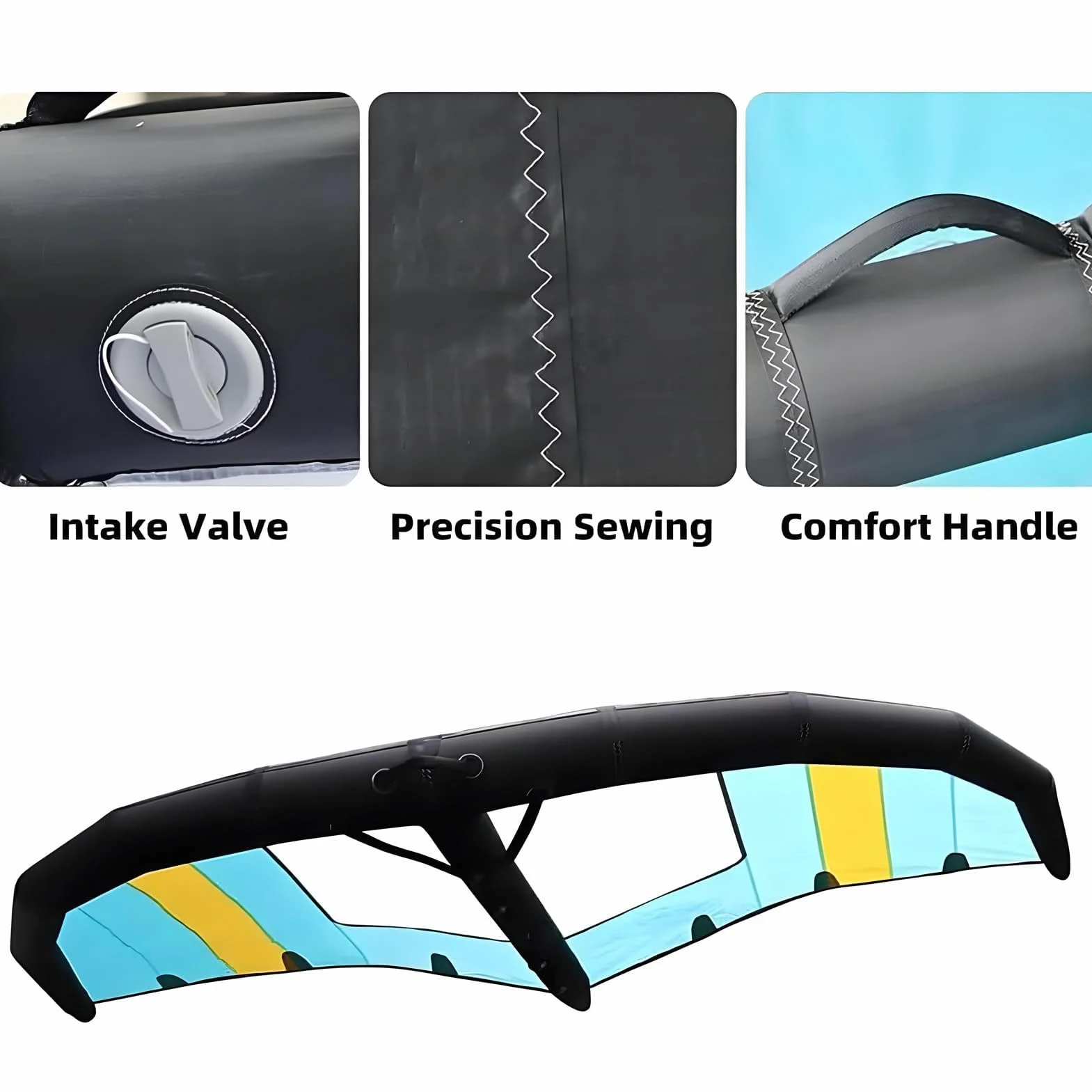Cometa de Surf de Viento Inflable de Mano para Agua y Deportes de Nieve con Bomba y Mochila