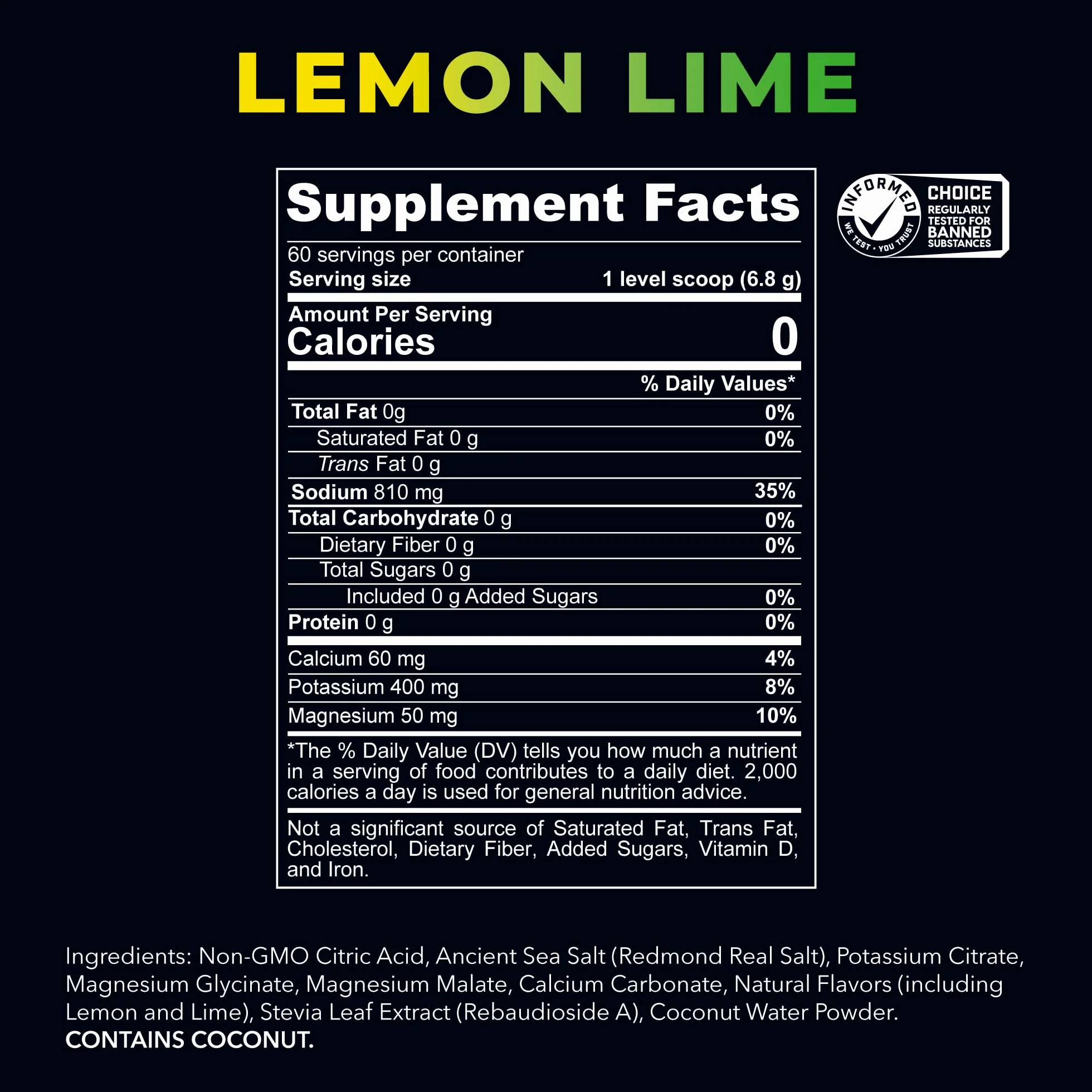 REDMOND Re-Lyte HYDRATION Drink Mix LEMON LIME LARGE, lata de 408 g - Electrolitos en polvo, sin azúcar, con auténtica sal Redmond Real Salt y más de 60 minerales y oligoelementos esenciales