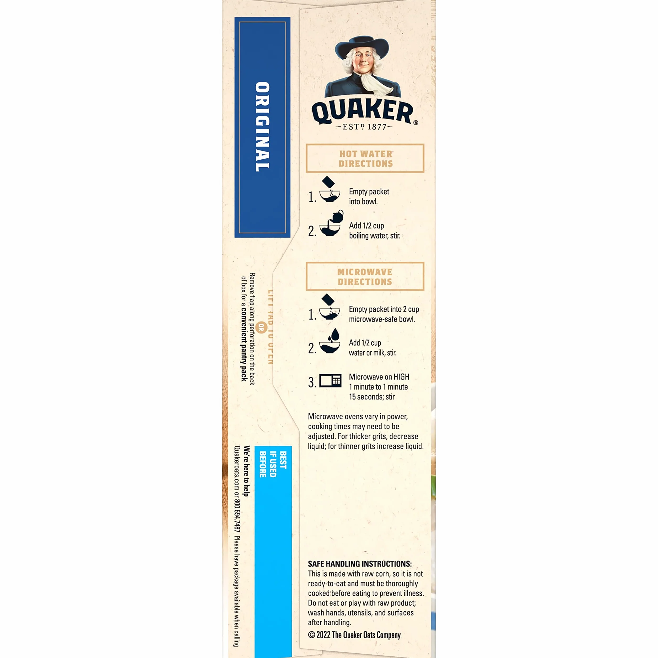 Quaker Granos instantáneos, originales, paquetes de 1 oz (paquete de 10)