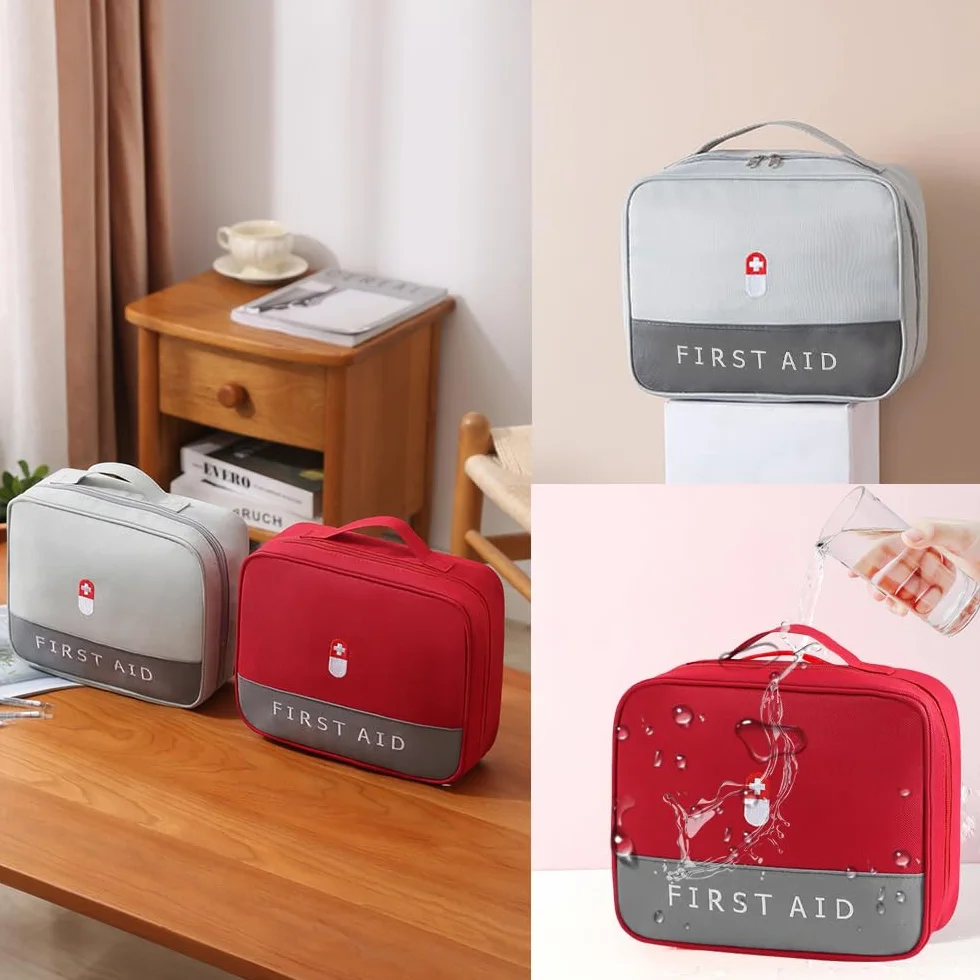 Botiquín de Primeros Auxilios Portátil Bolsa Vacía Rojo
