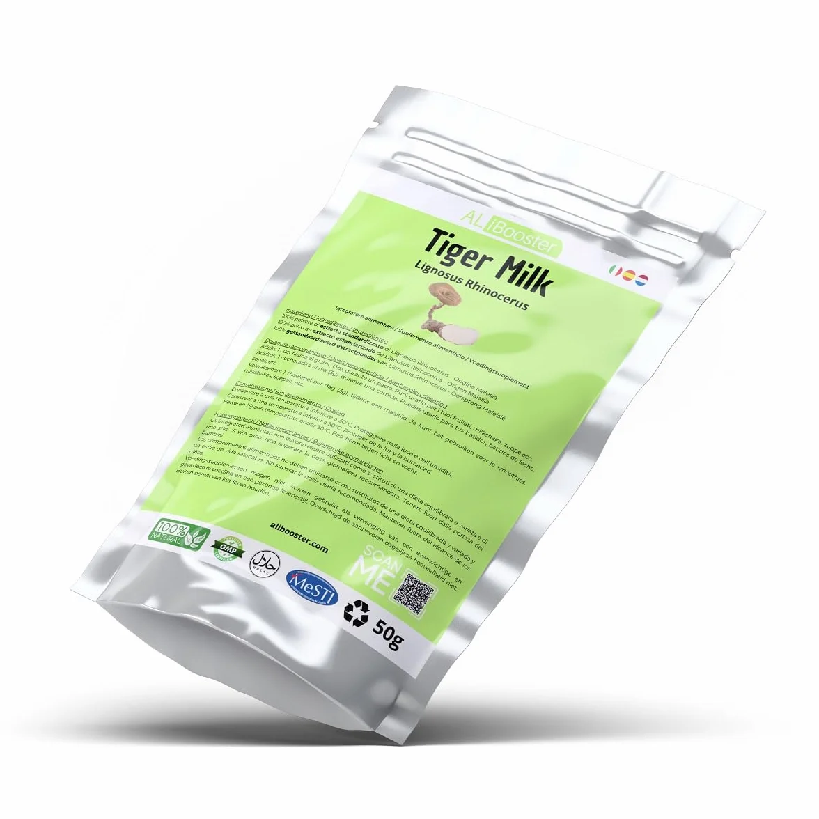 Polvo extracto puro estandarizado seta Lignosus Leche de tigre - Tiger Milk 50g