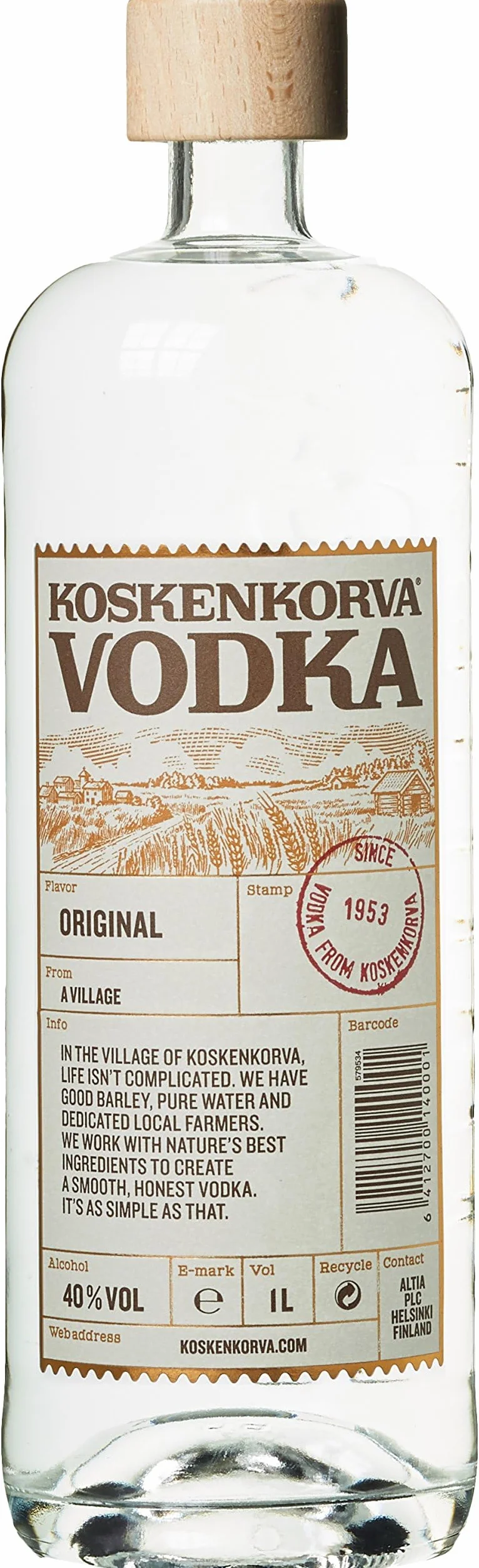 Koskenkorva Vodka ORIGINAL 40% Vol. 1l