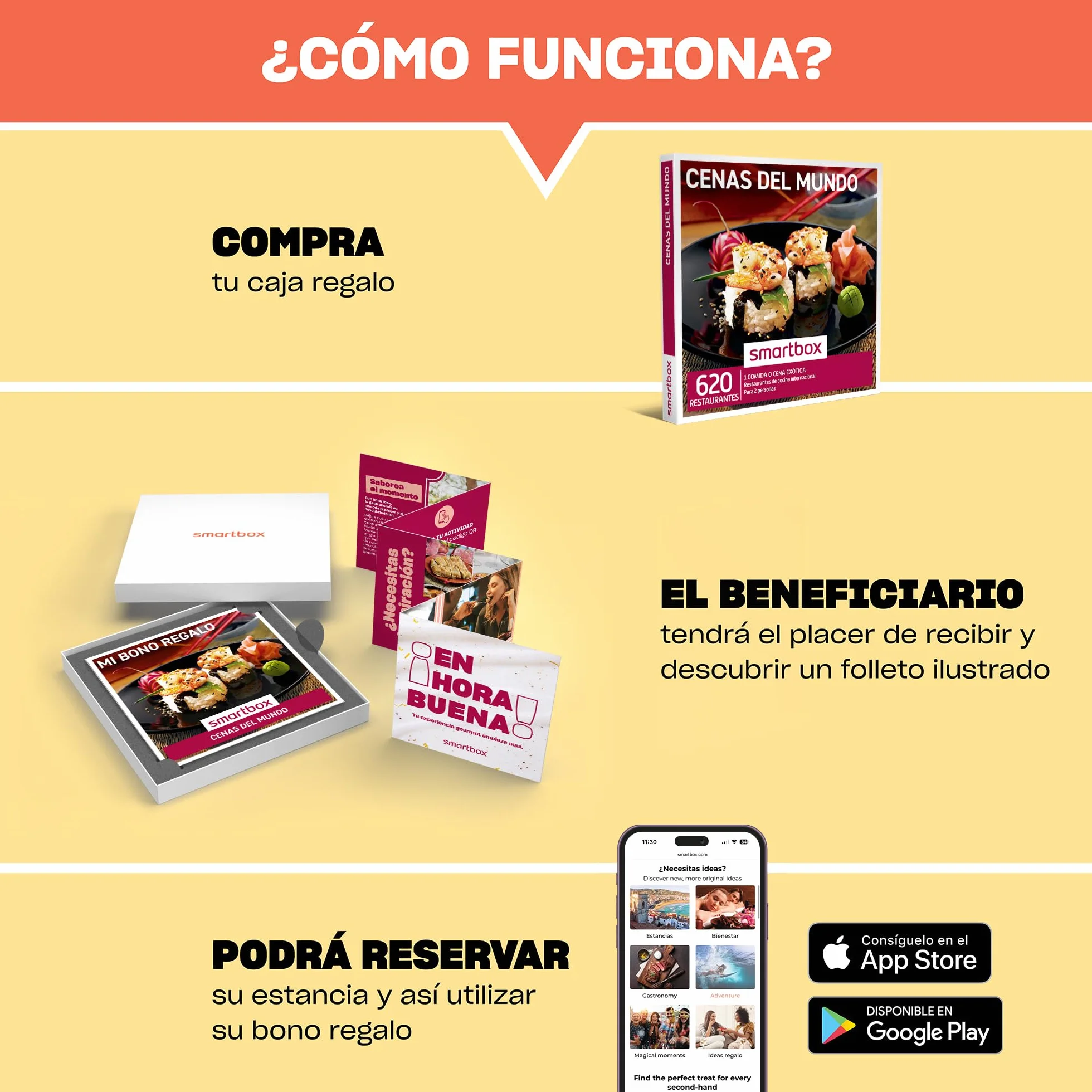 Smartbox Caja Regalo Cenas del Mundo para 2 Personas
