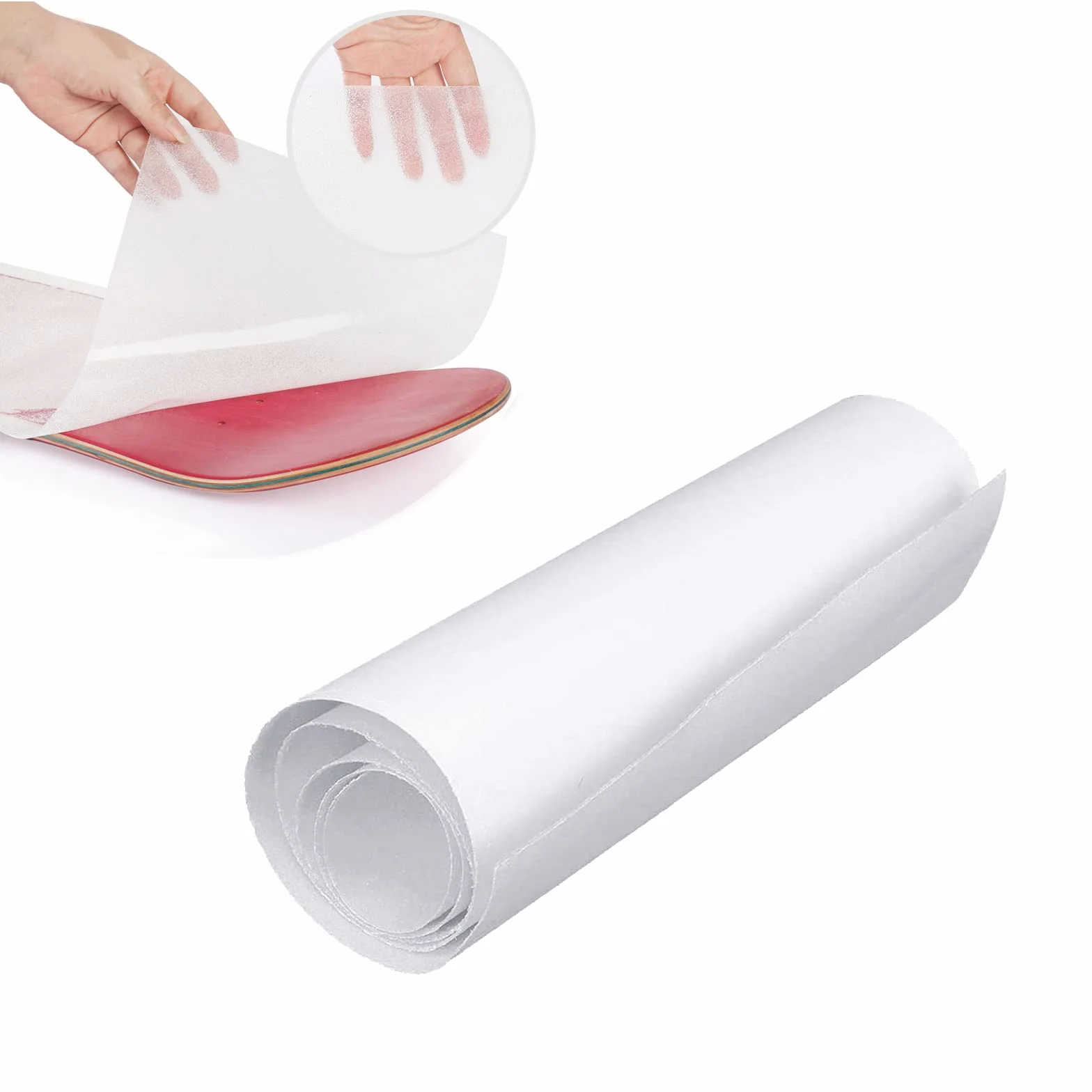 Amacoam Cinta de Agarre para Skateboard 84x23 cm Transparente Accesorio