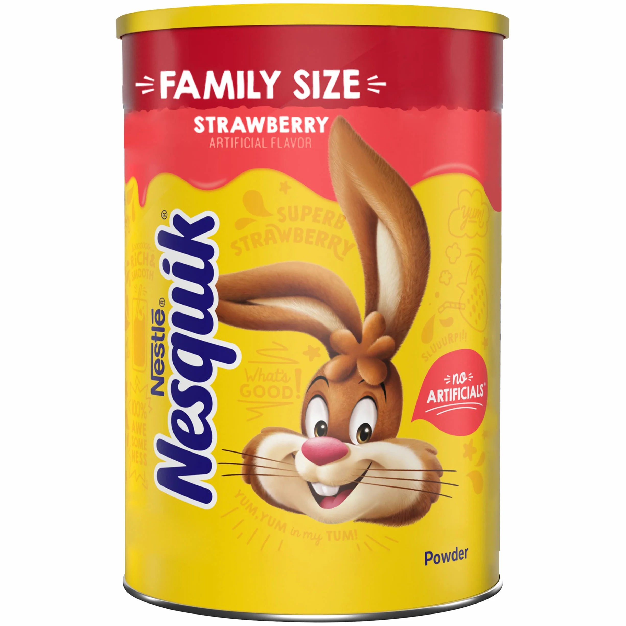 AIVEISI Nesquik Strawberry Powder Canister, 35.5 Ounce