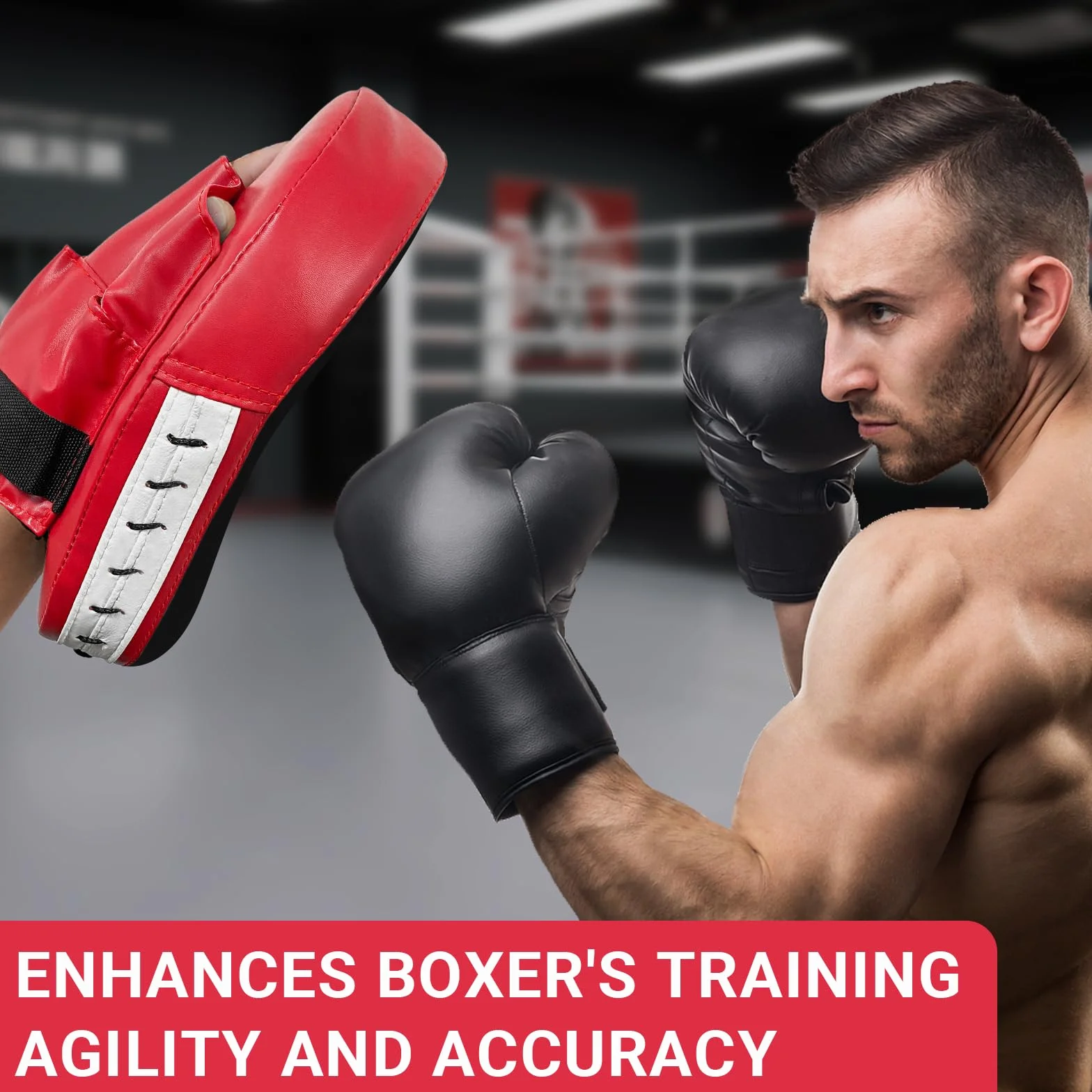 Manoplas Boxeo Almohadillas Kickboxing Curvadas Paos Muay Thai Entrenamiento Artes Marciales