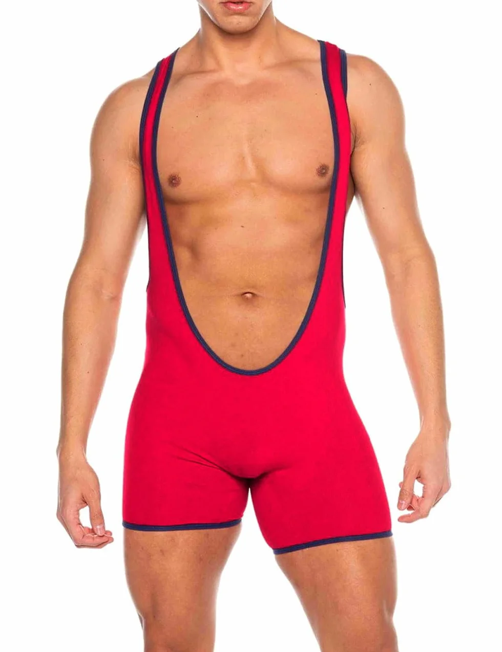 Camiseta de Lucha Libre Deportes Escote Profundo Body Overoles