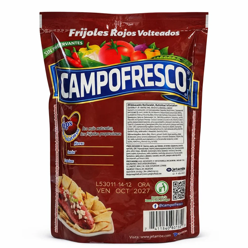 FRIJOLES - CAMPOFRESCO - FRIJOLES ROJOS VOLTEADOS CAMPOFRESCO - 380gr