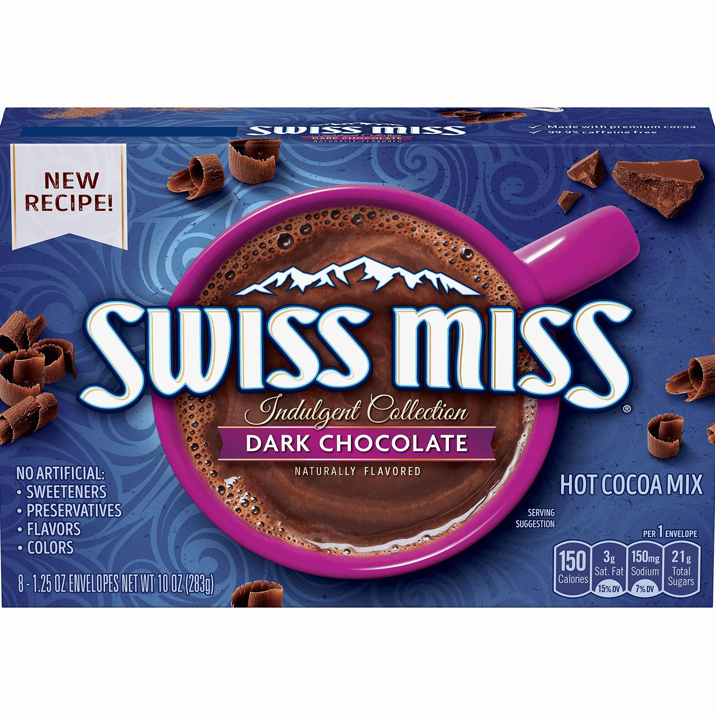 Swiss Miss Dark Chocolate Sensation Hot Cocoa Mix 8 Count 10oz Box Pack of 4