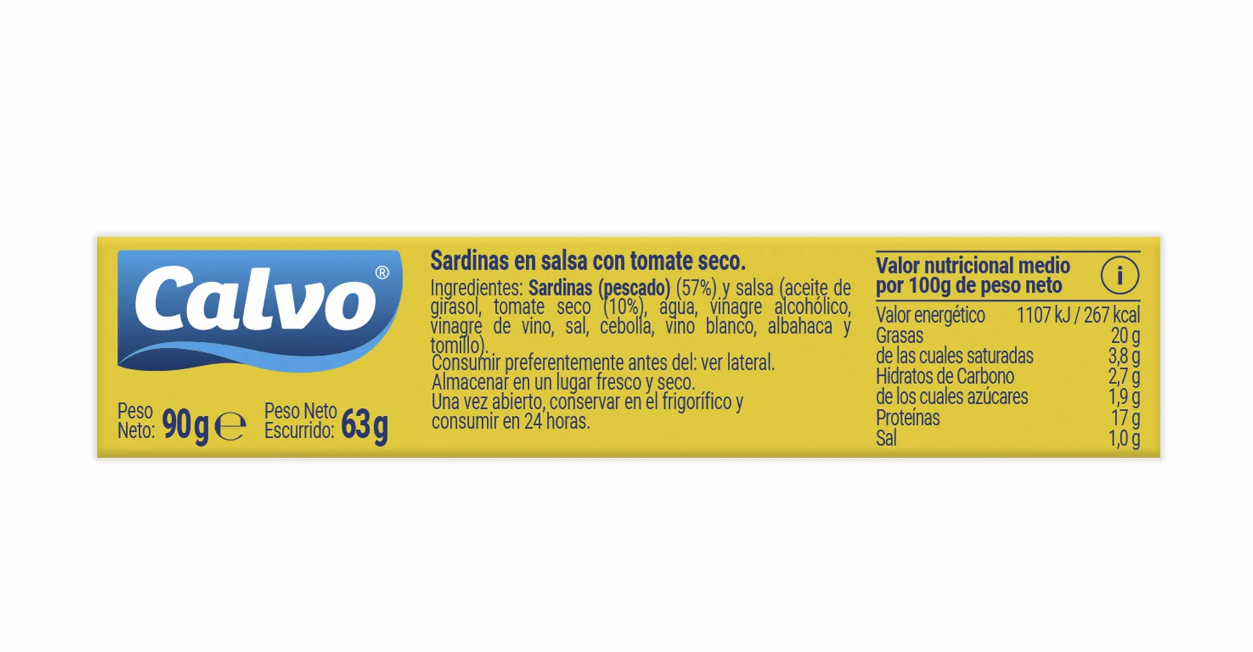 Luis Calvo Sardinillas en salsa con Tomate seco 85g