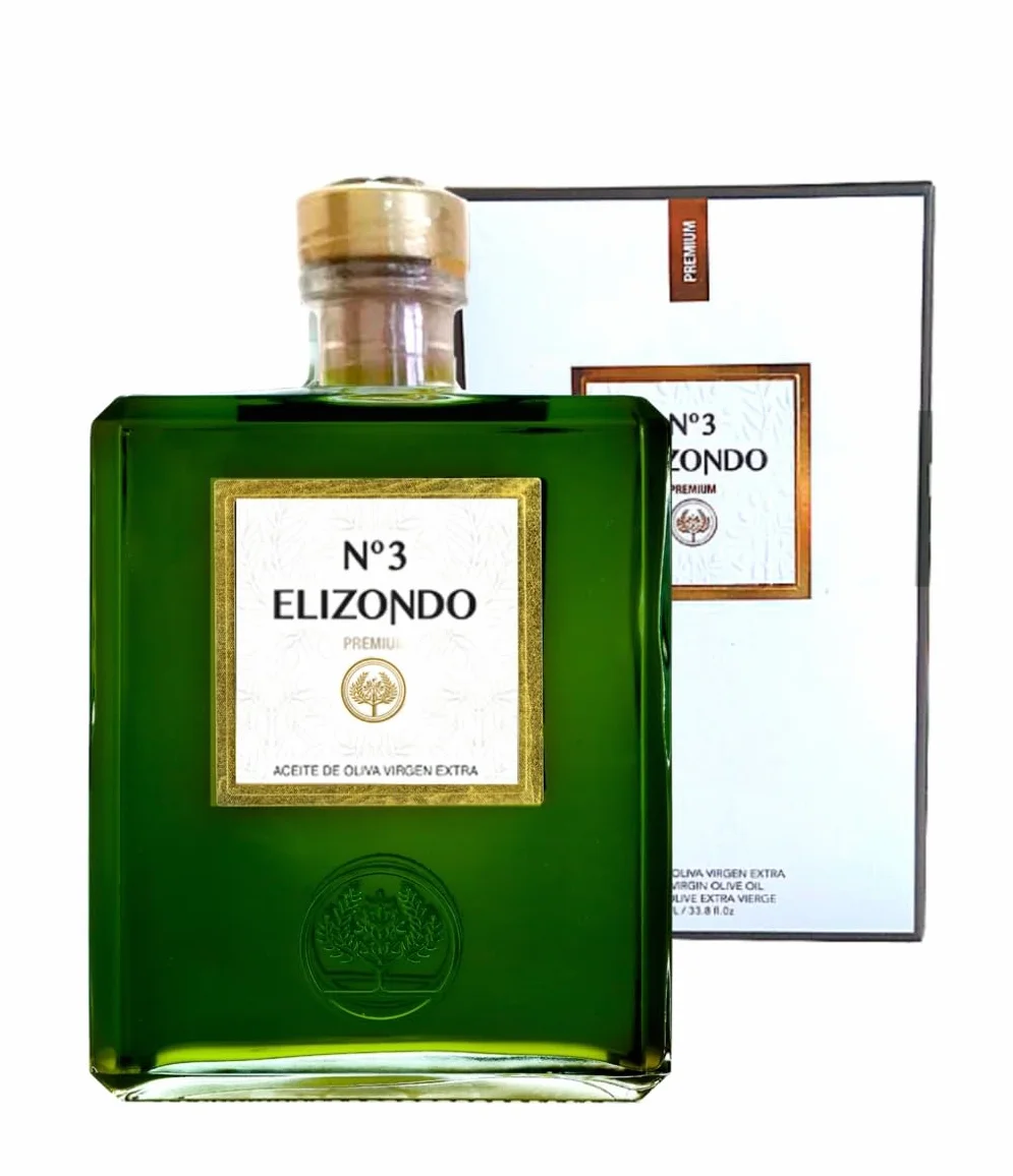 Elizondo Nº3 | Aceite de Oliva Virgen Extra Variedad Picual 1 Litro (Con Estuche)