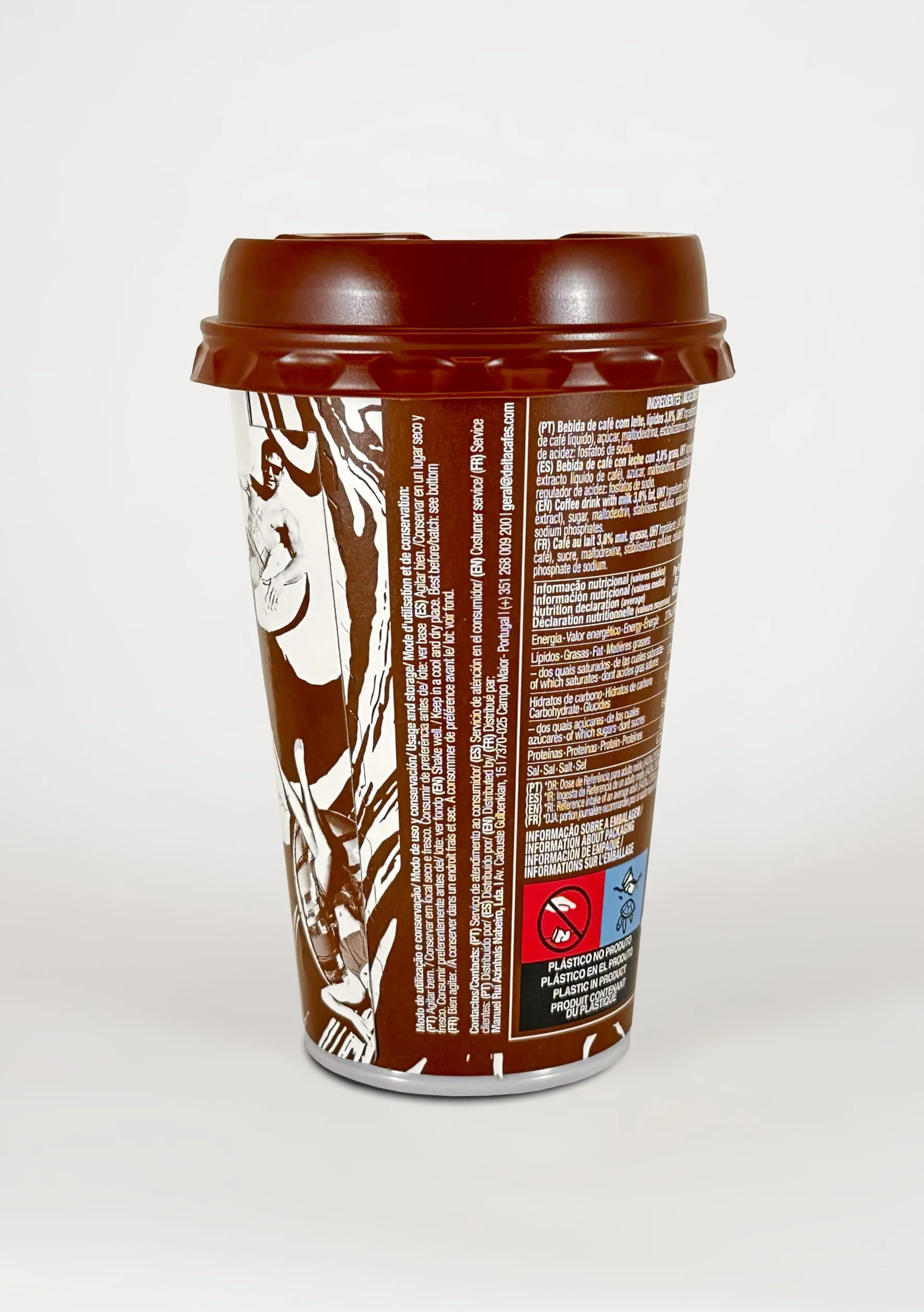 Go Chill Coffee Latte - Bebida de Café Lista para Beber - Suave Refrescante y Espumoso - Espresso y Leche - 230 ml.
