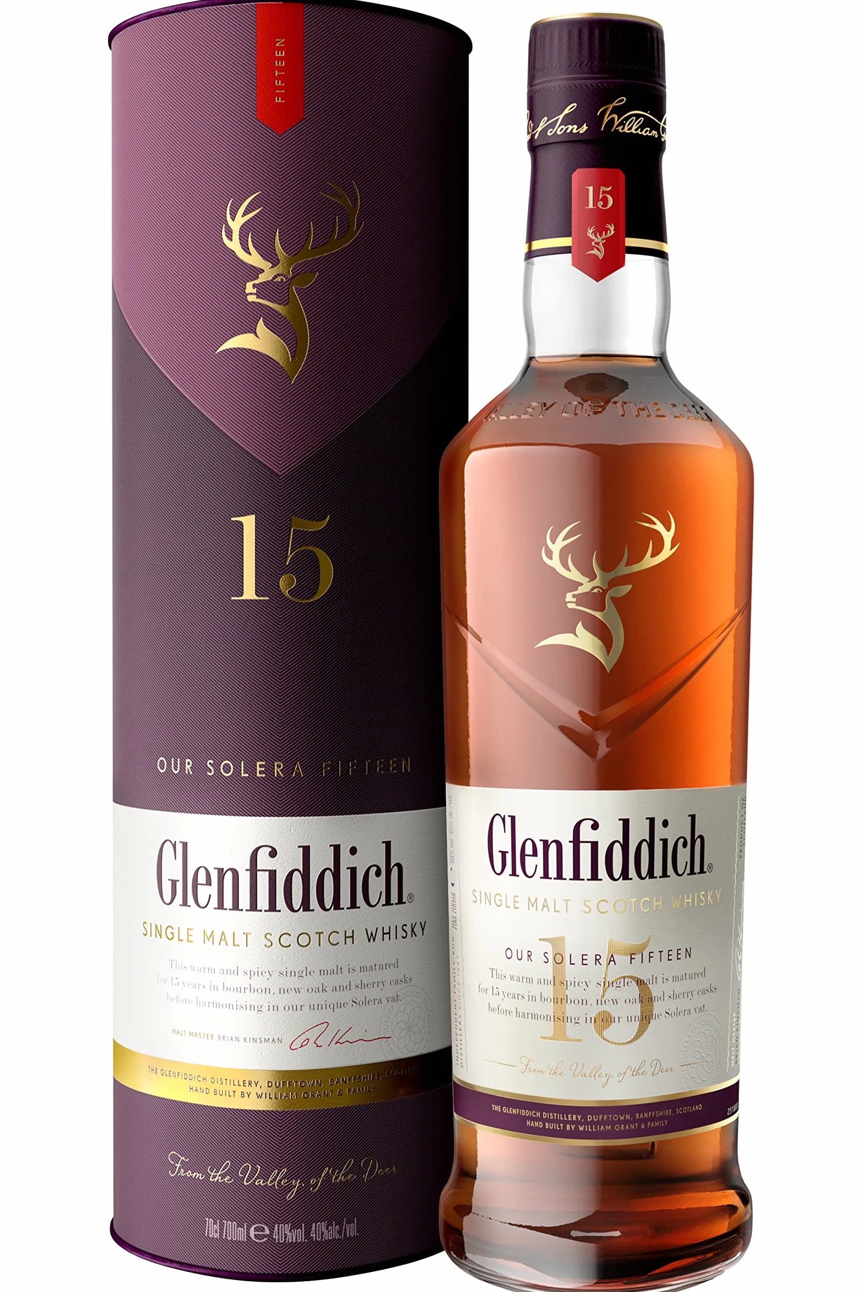 Glenfiddich 15 años Whisky escocés de malta, 70cl