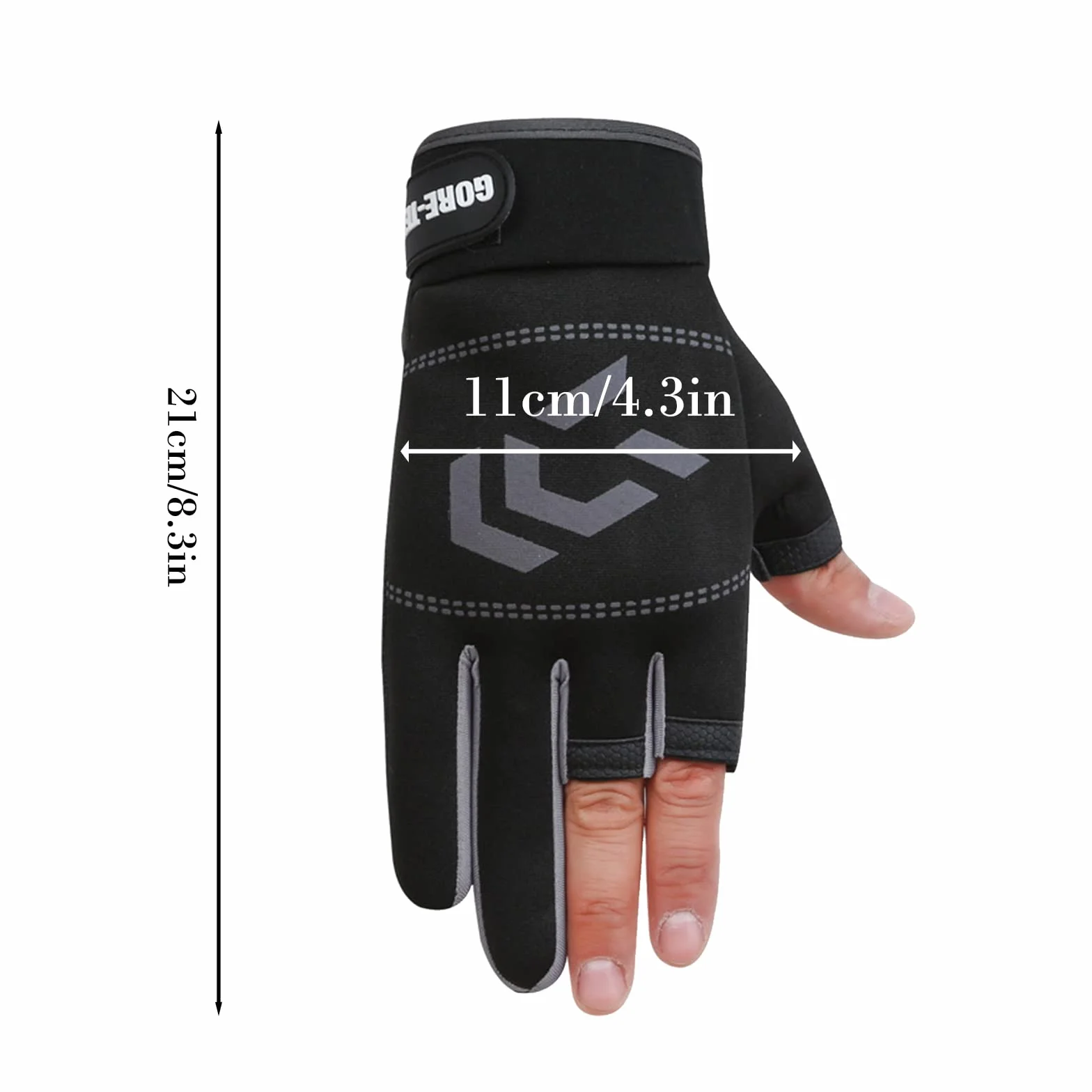 Guantes De Pesca Con Tres Dedos Antideslizantes De Verano Para Hombre Ajustable