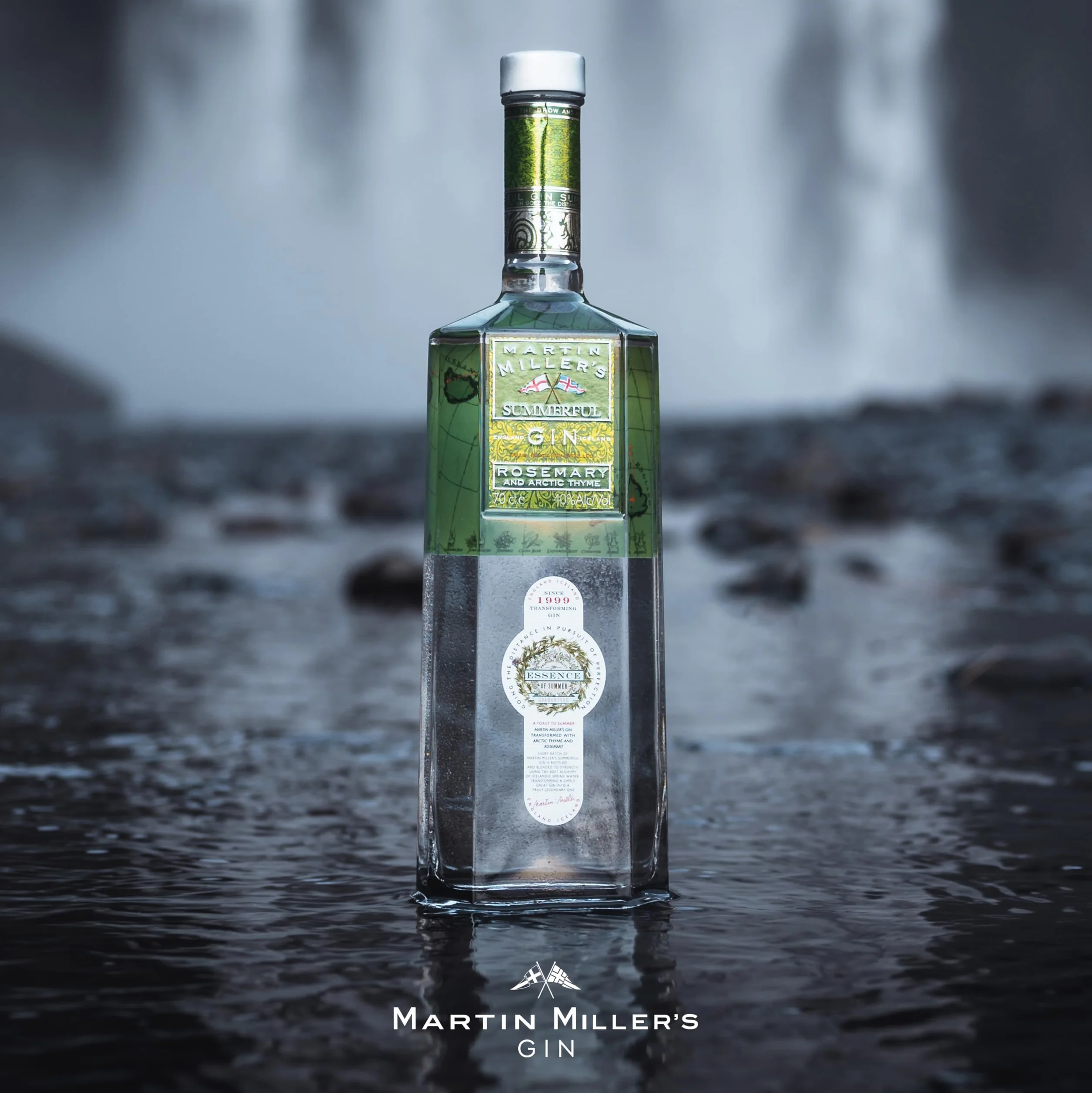 Martin Miller's Summerful Gin - Estuche de Regalo | Ginebra 700 ml + Miniatura | Edición Especial con Botánicos de Primavera y Verano, Refrescante y Aromática, Para Gin Tonic y Cócteles