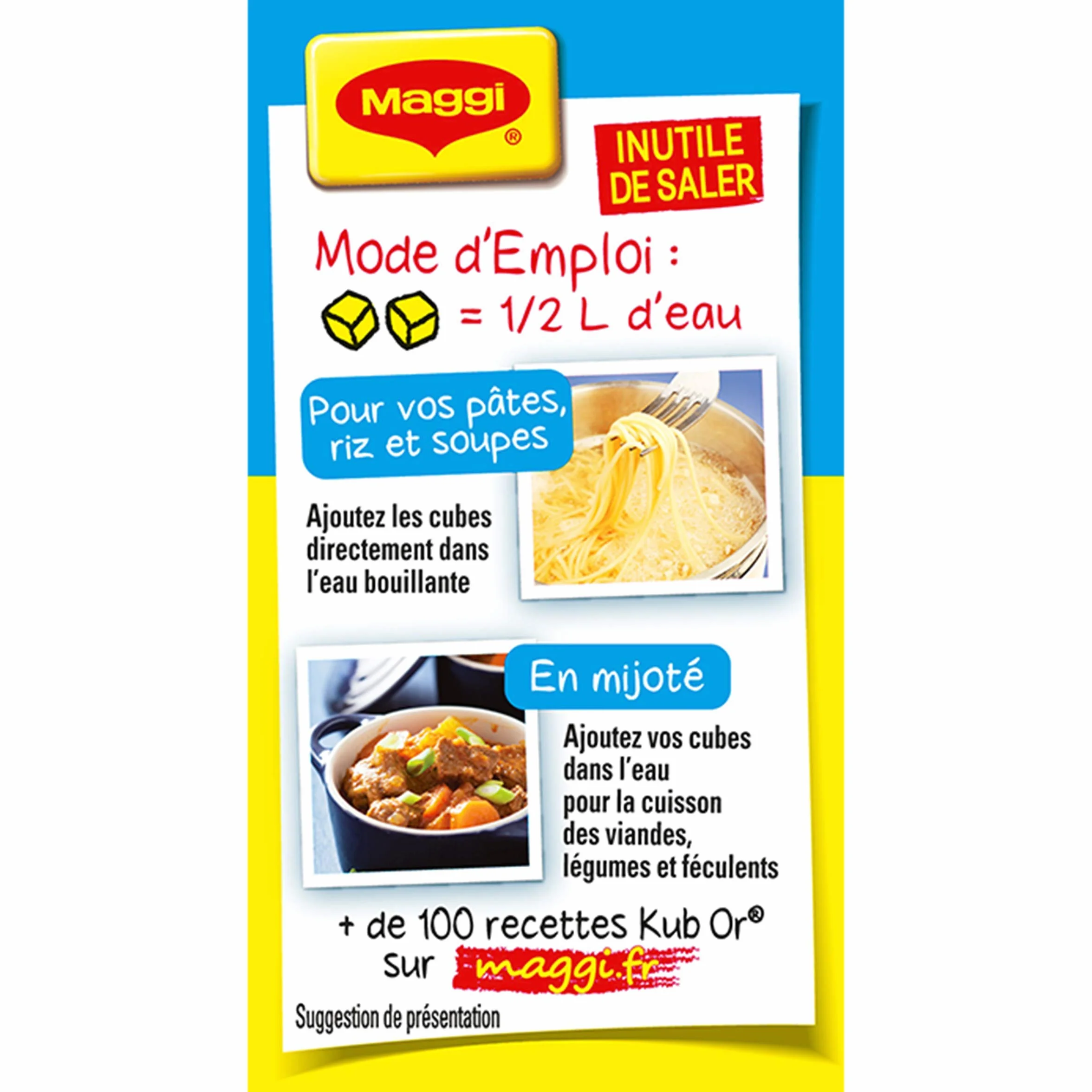 Maggi - Caldo Kub or desengrasado (32 cubos), 128 g, 5 unidades