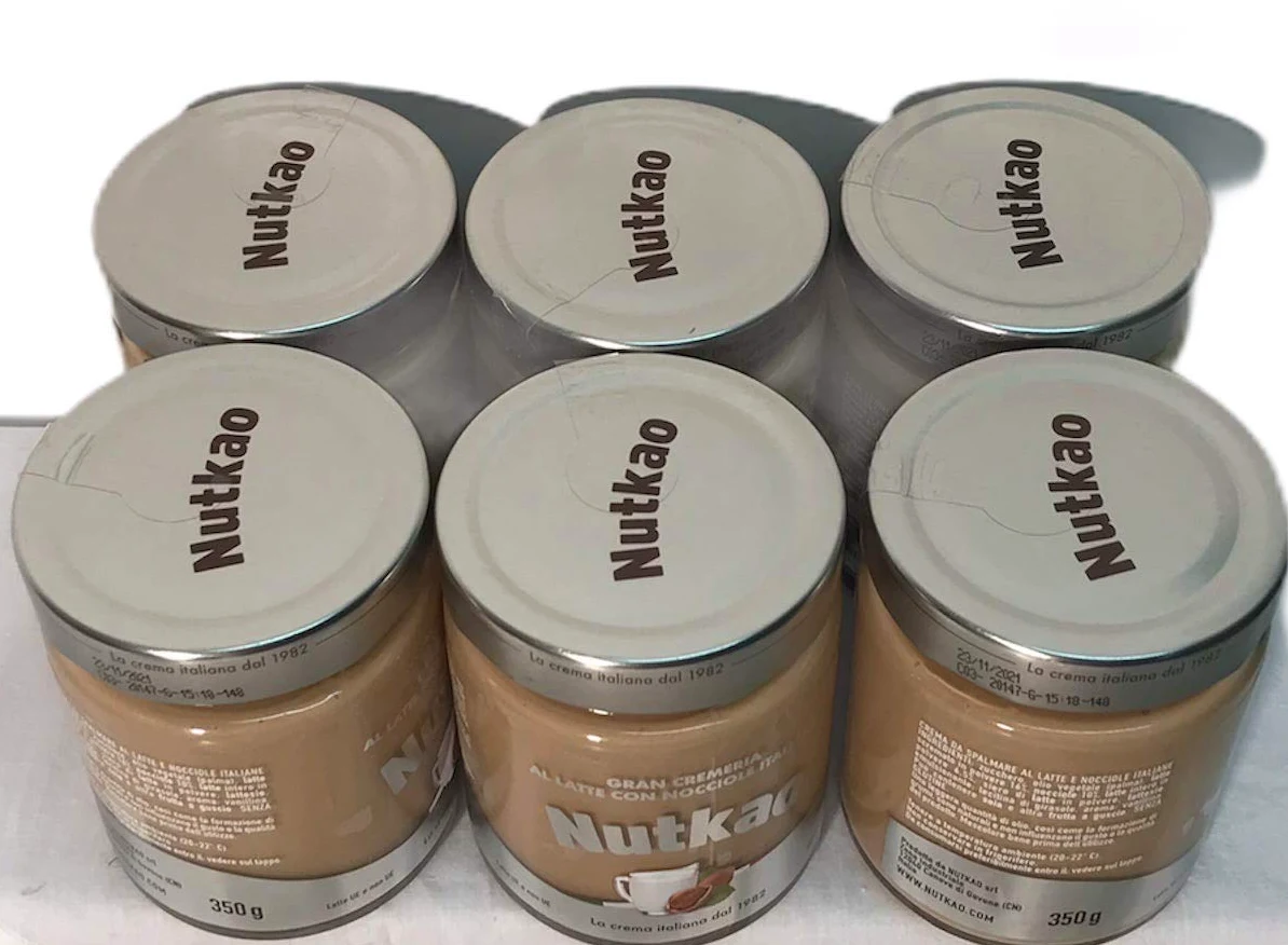 Nutkao gran cremeria 6x350gr crema de leche y avellanas crema de avellanas italiana