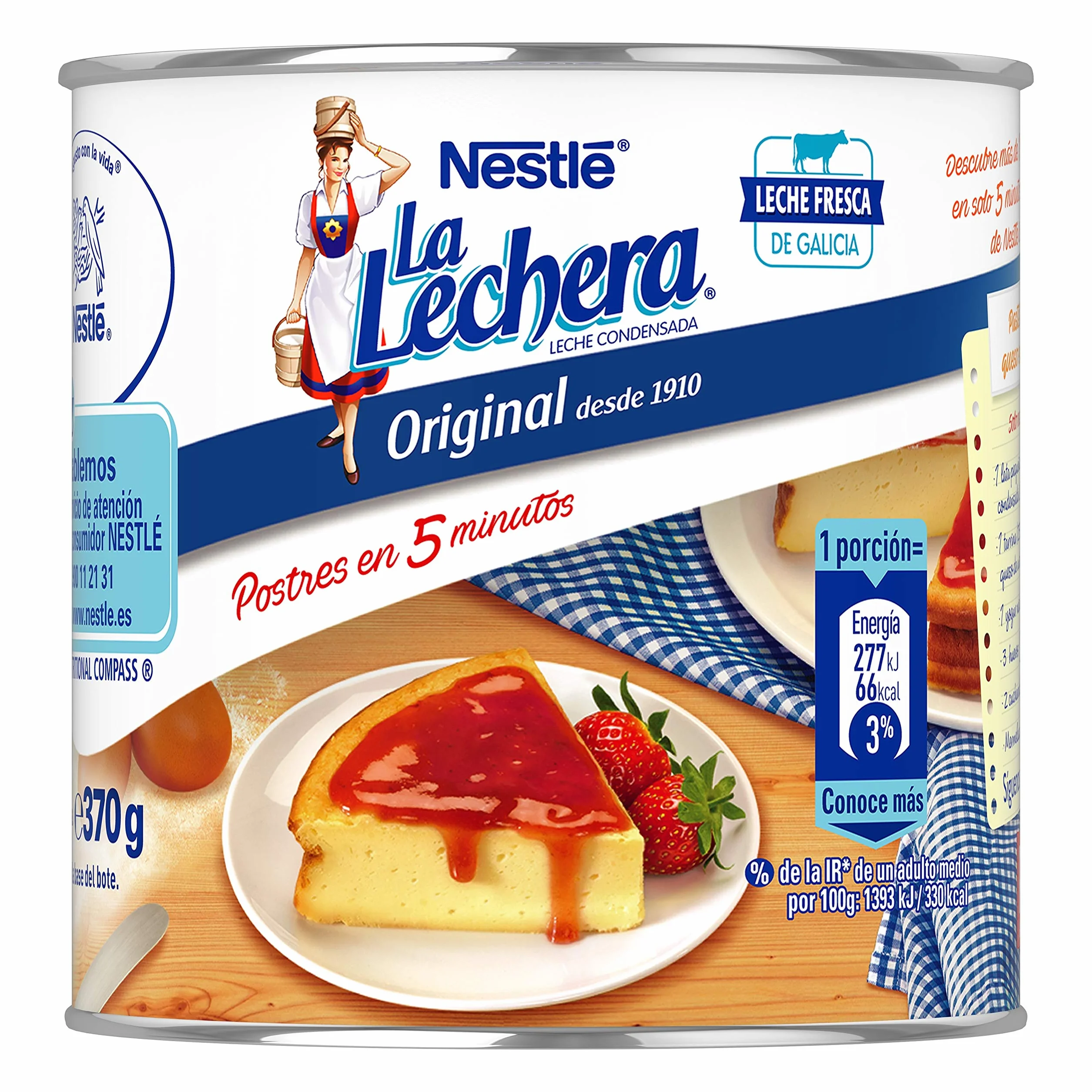 Nestlé La Lechera Leche Condensada Entera Pack 12 x 370 g