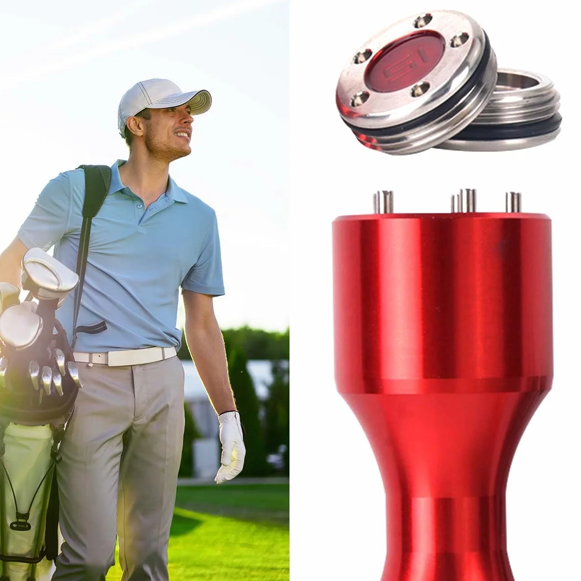 Histar 2pcs Golf personalizado rojo pesos + llave para putters Titleist Scotty Cameron