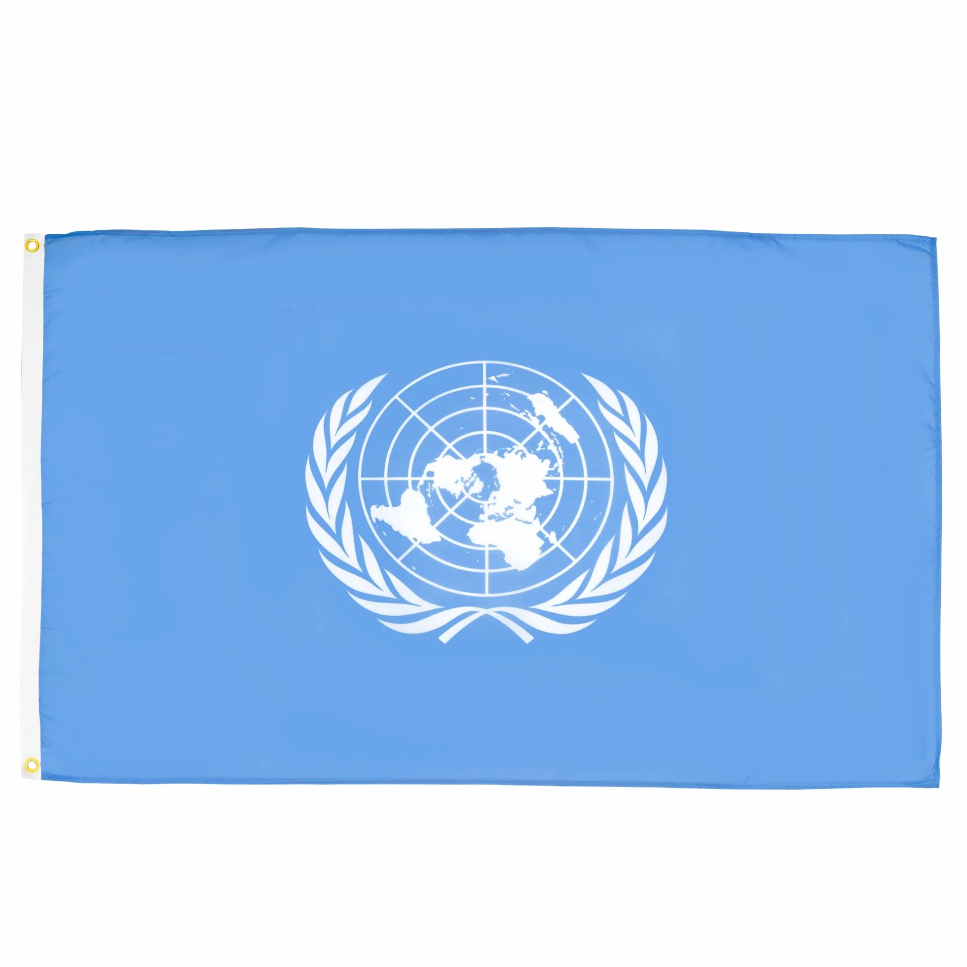 AZ FLAG Bandera Onu 90x60 cm Bandera De Las Naciones Unidas 100% Poliéster Con Ojales de Metal