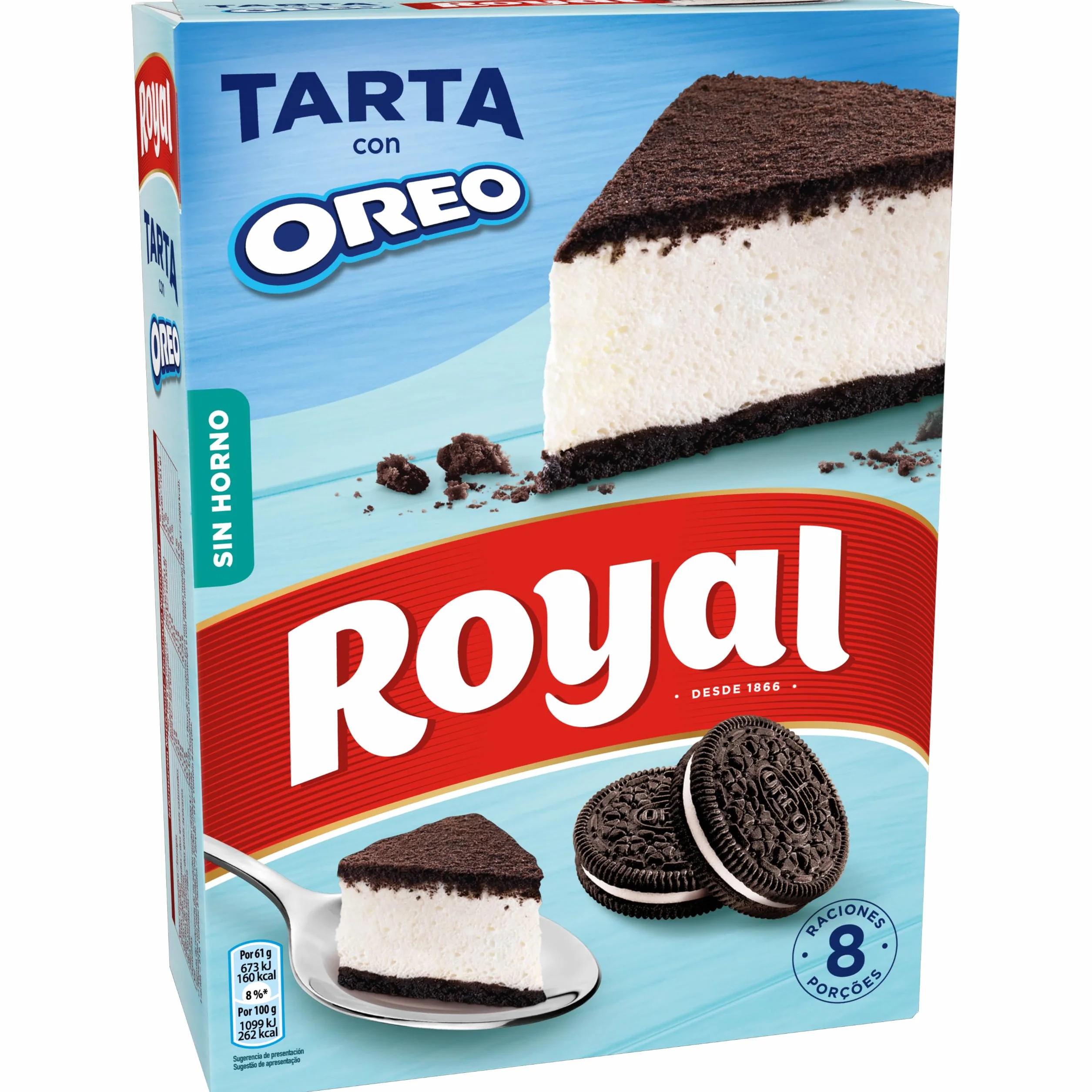 Royal Tarta de Oreo, Sin Horno 8 Raciones, Pack 215 g