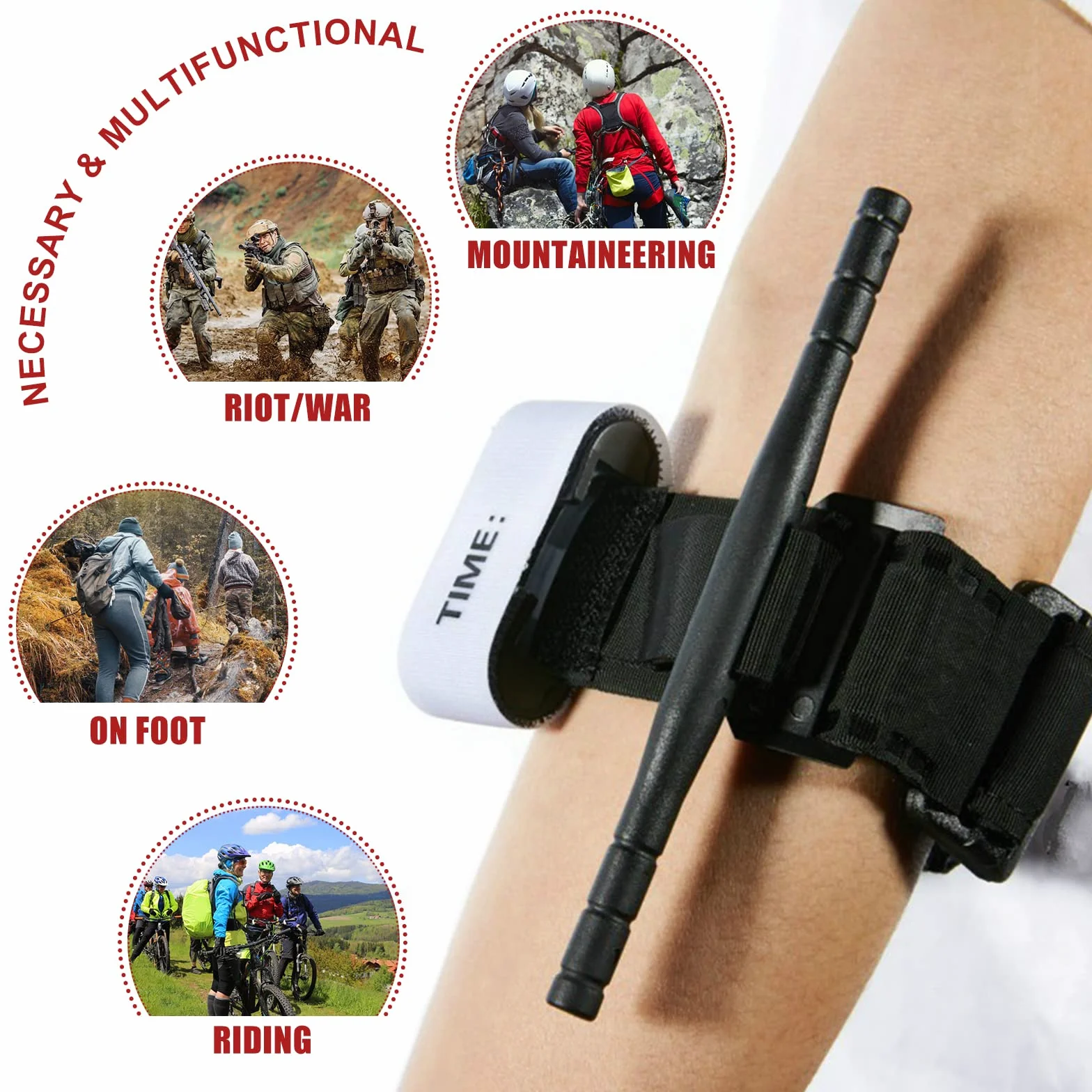 Torniquete con Soporte Táctico Militar 4 Piezas para Acampar Senderismo