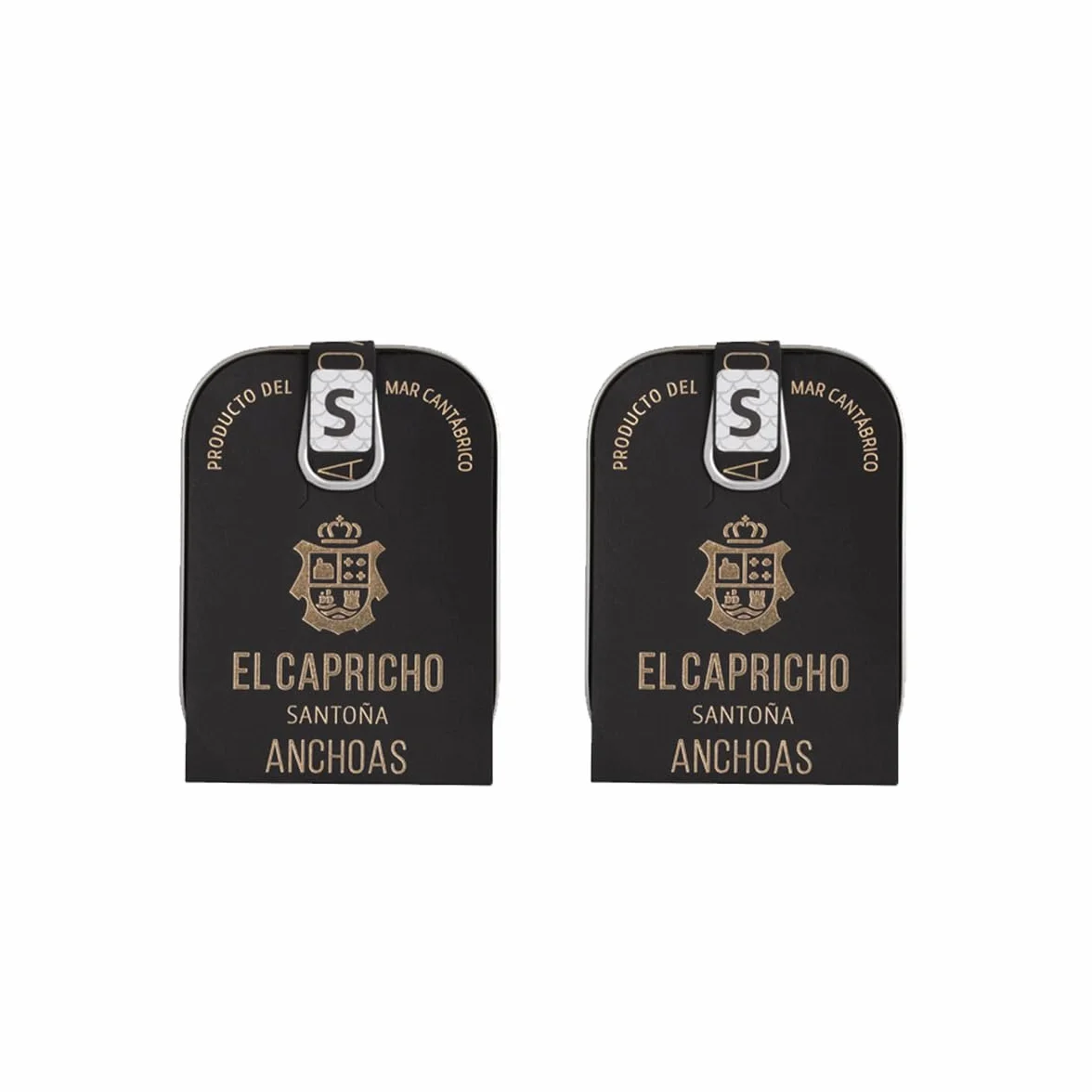 EL CAPRICHO Filetes de Anchoa de Santoña Dingley S en Aceite de Oliva Virgen Extra, 24 Filetes, 95 g Neto (Pack de 2)