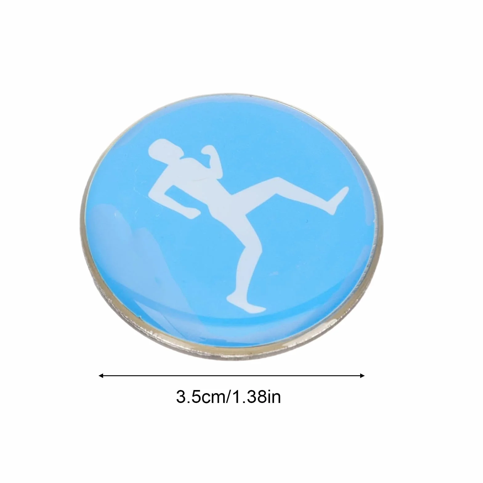 Moneda Sorteo Árbitro Fútbol Doble Cara Selector Lado Rojo & Azul Metal