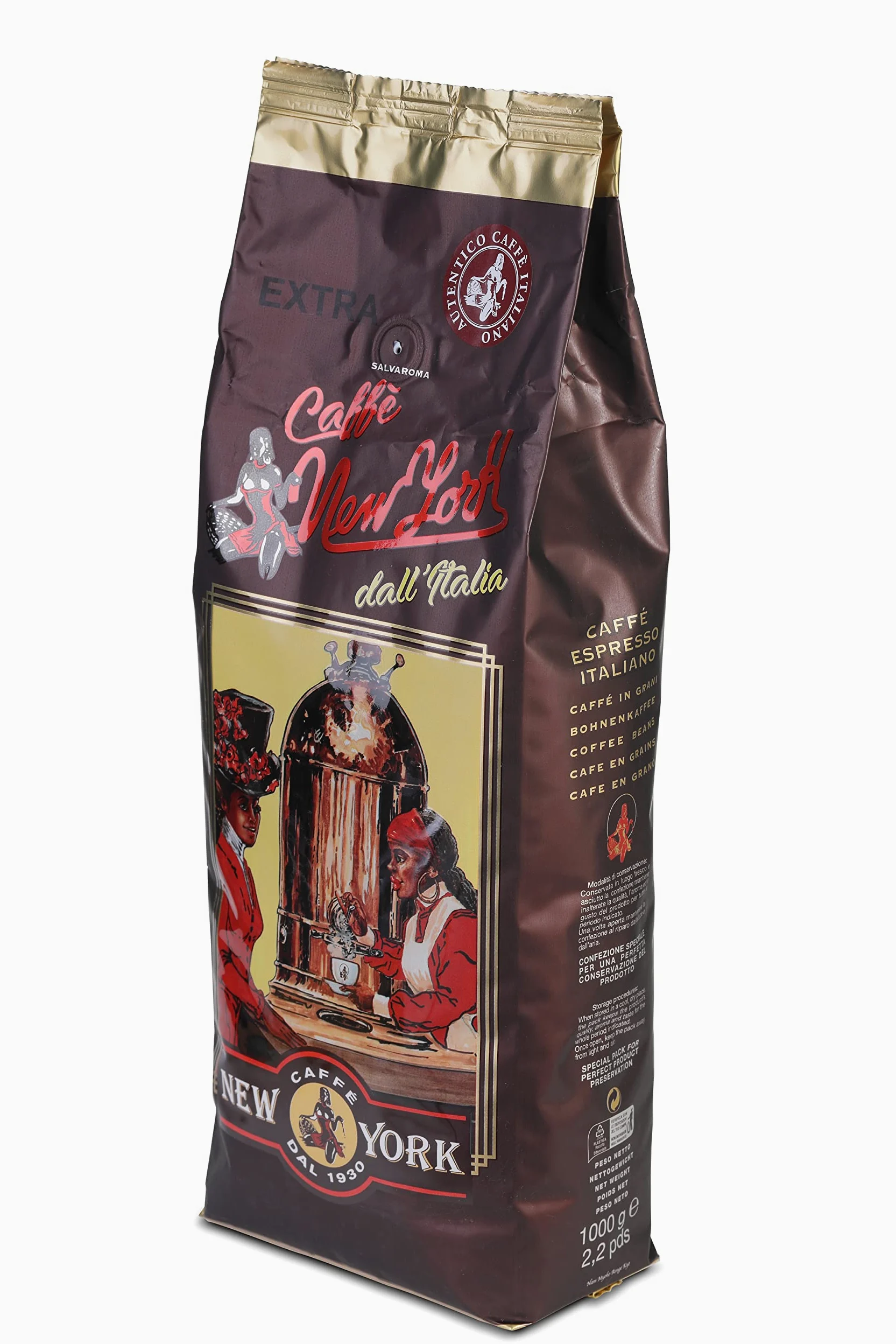 Caffè New York - EXTRA - Granos de café - 1000g