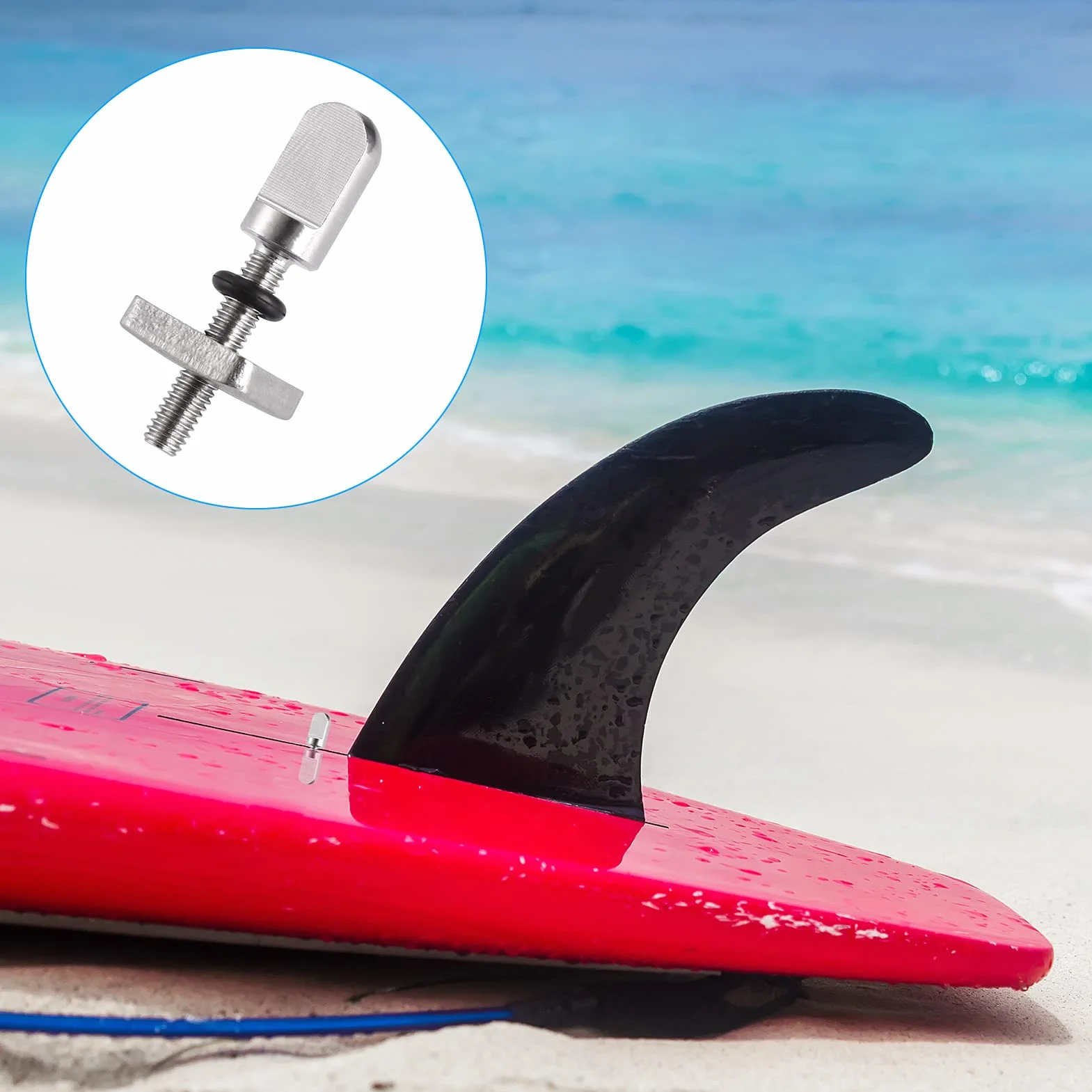 Zocipro 4 Piezas Tornillo Quillas Surf de Acero Inoxidable con Caja