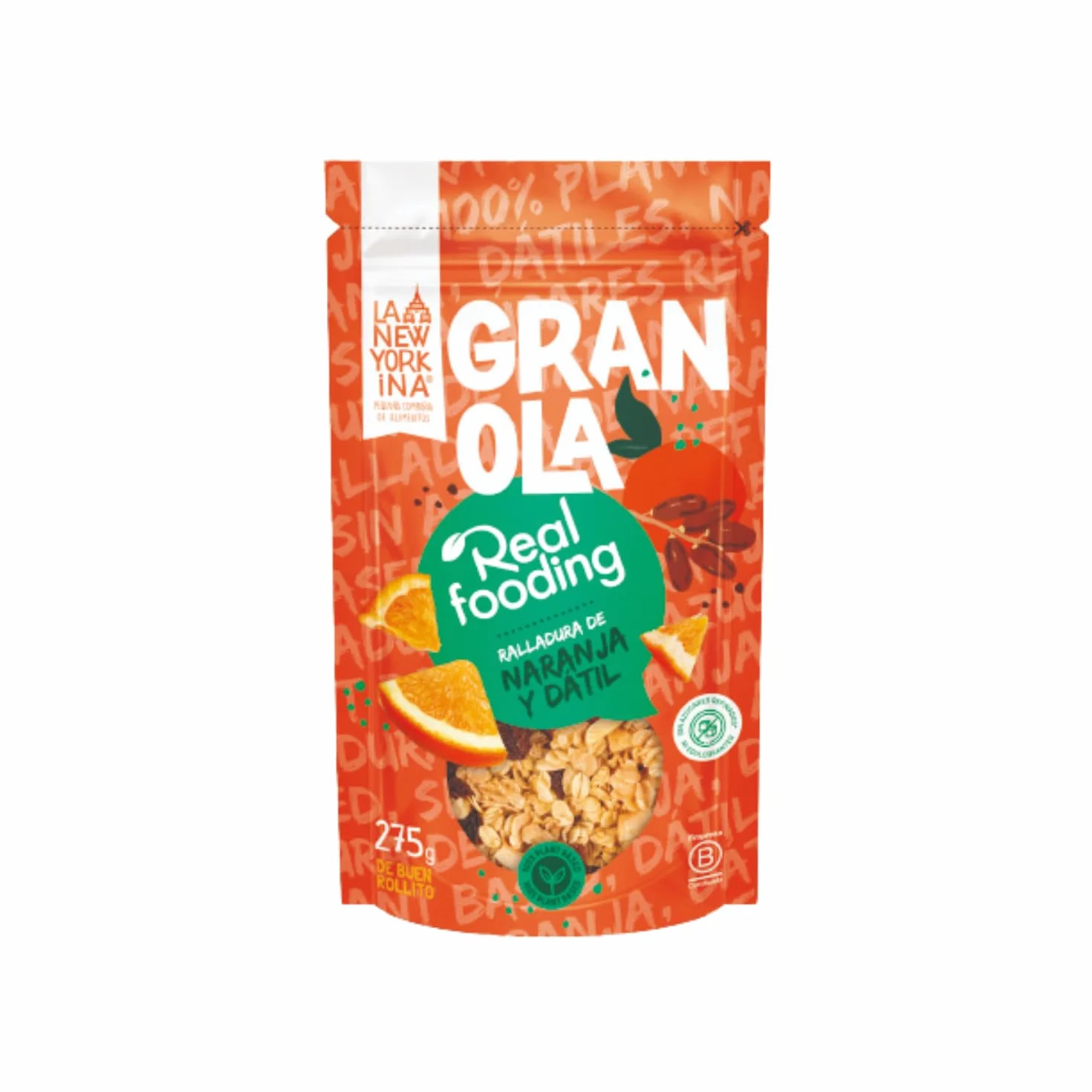 La Newyorkina Granola Real Fooding 275g Aceite de Oliva Virgen Extra Pasta de Dátil