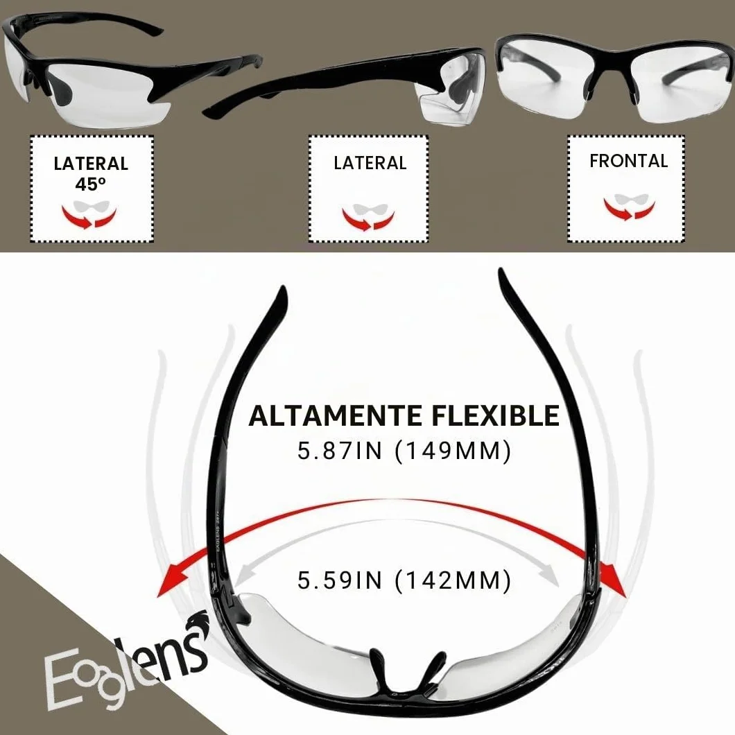 Gafas de seguridad fotocromáticas ANSI Z87.1 para caza tácticas airsoft