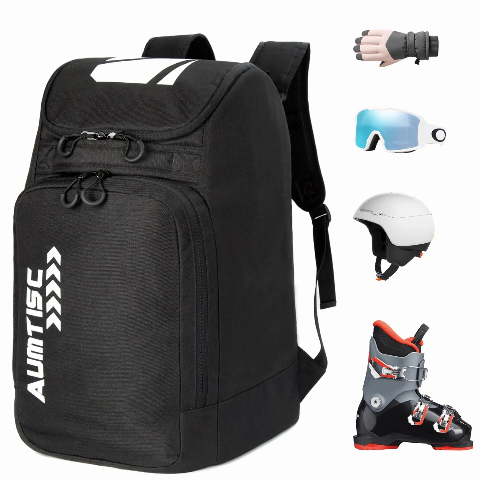 AUMTISC Bolsas de esquí Mochila para Botas de esquí Ligeras Equipaje Durable